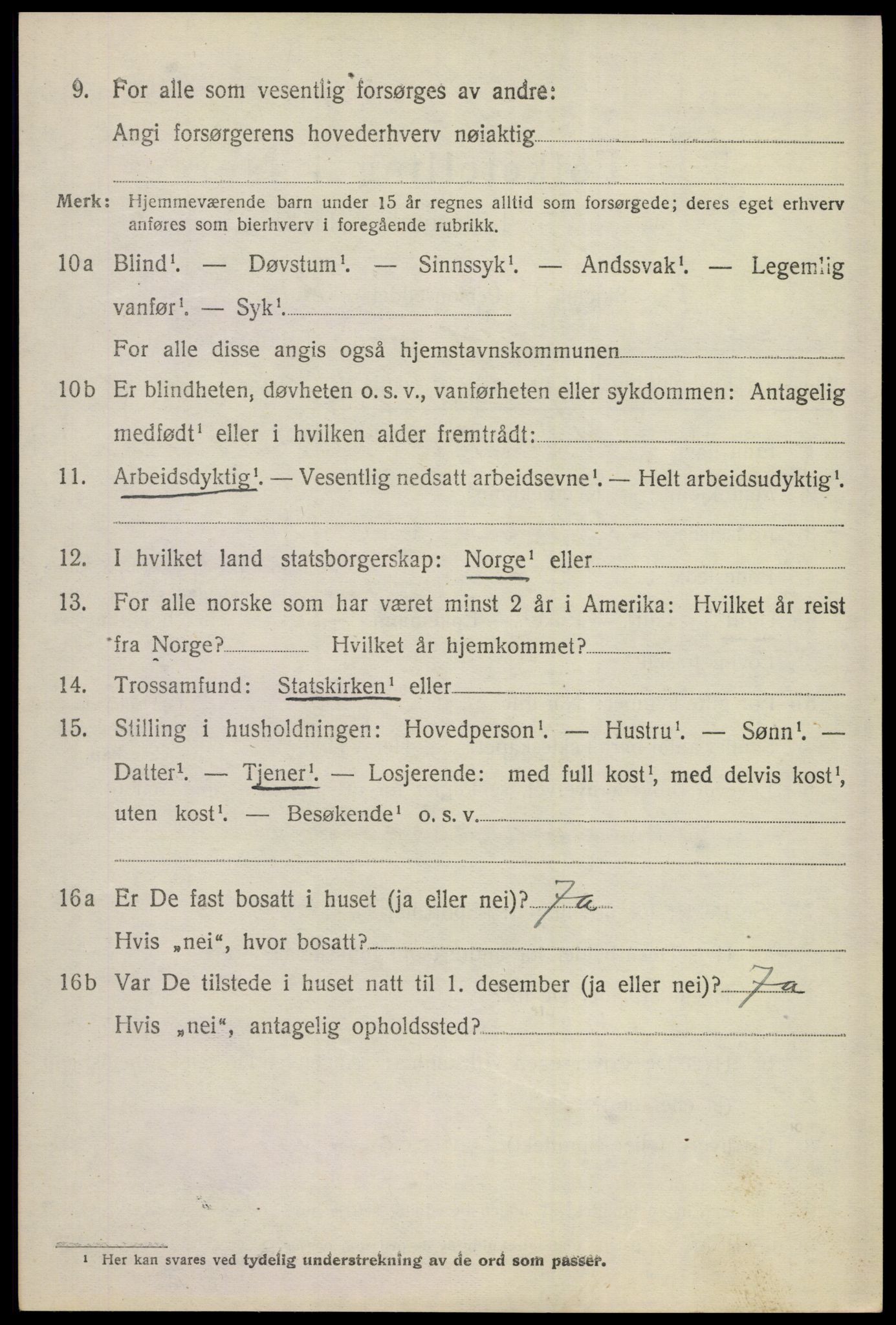 SAKO, 1920 census for Gol, 1920, p. 3537