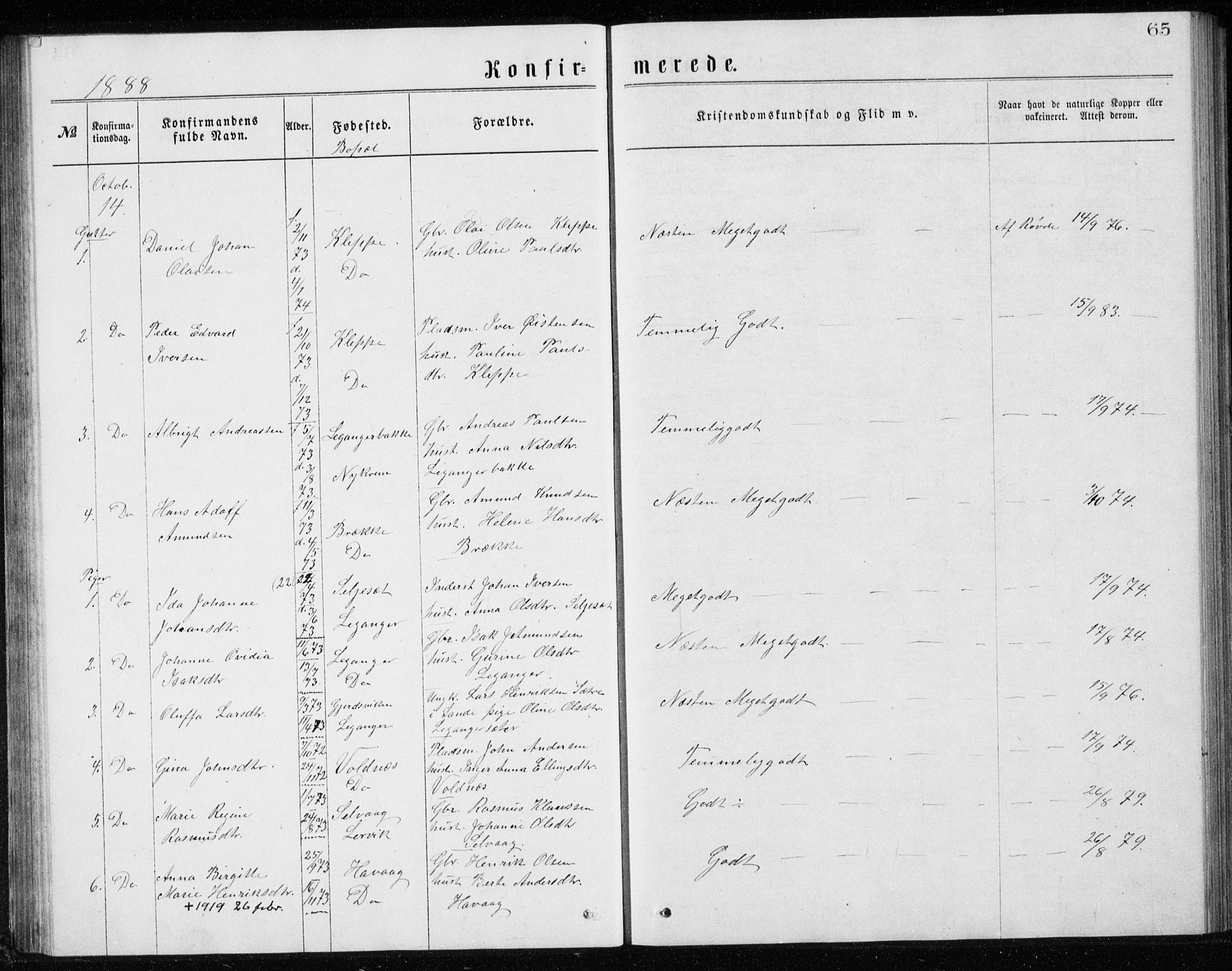 Ministerialprotokoller, klokkerbøker og fødselsregistre - Møre og Romsdal, AV/SAT-A-1454/508/L0097: Parish register (copy) no. 508C01, 1873-1897, p. 65