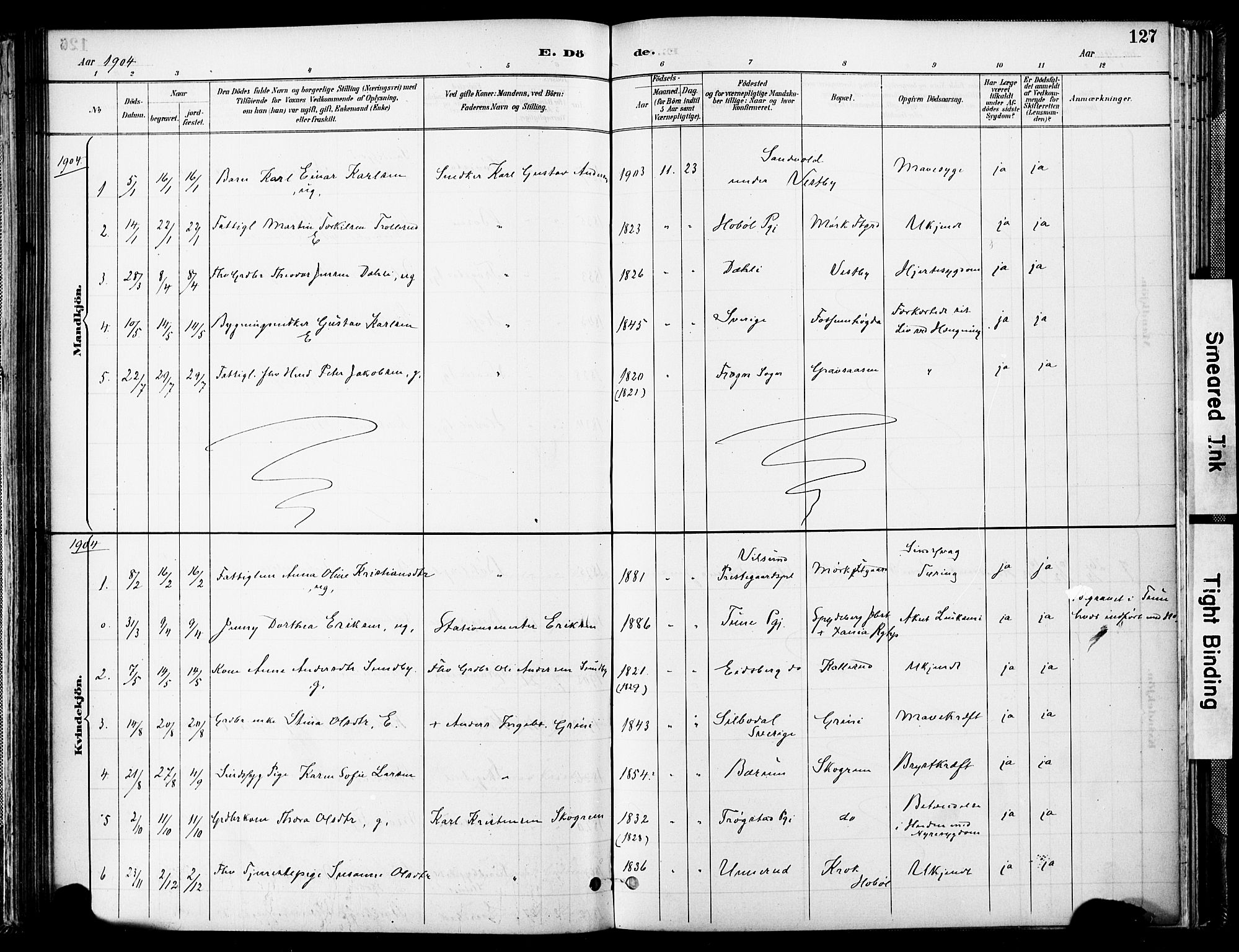 Spydeberg prestekontor Kirkebøker, AV/SAO-A-10924/F/Fa/L0008: Parish register (official) no. I 8, 1886-1900, p. 127