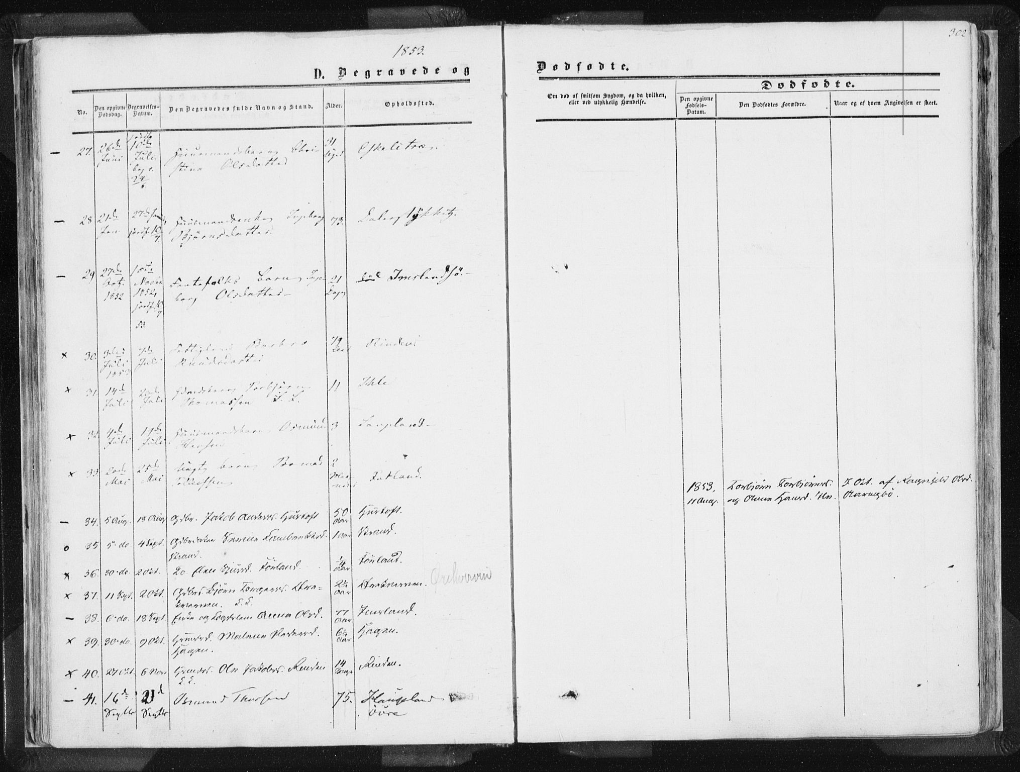 Vikedal sokneprestkontor, AV/SAST-A-101840/01/IV: Parish register (official) no. A 6.2, 1851-1867, p. 302