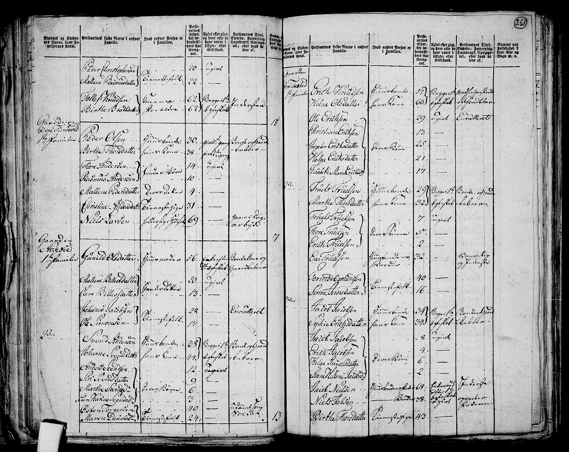 RA, 1801 census for 1103P Stavanger, 1801, p. 260b-261a