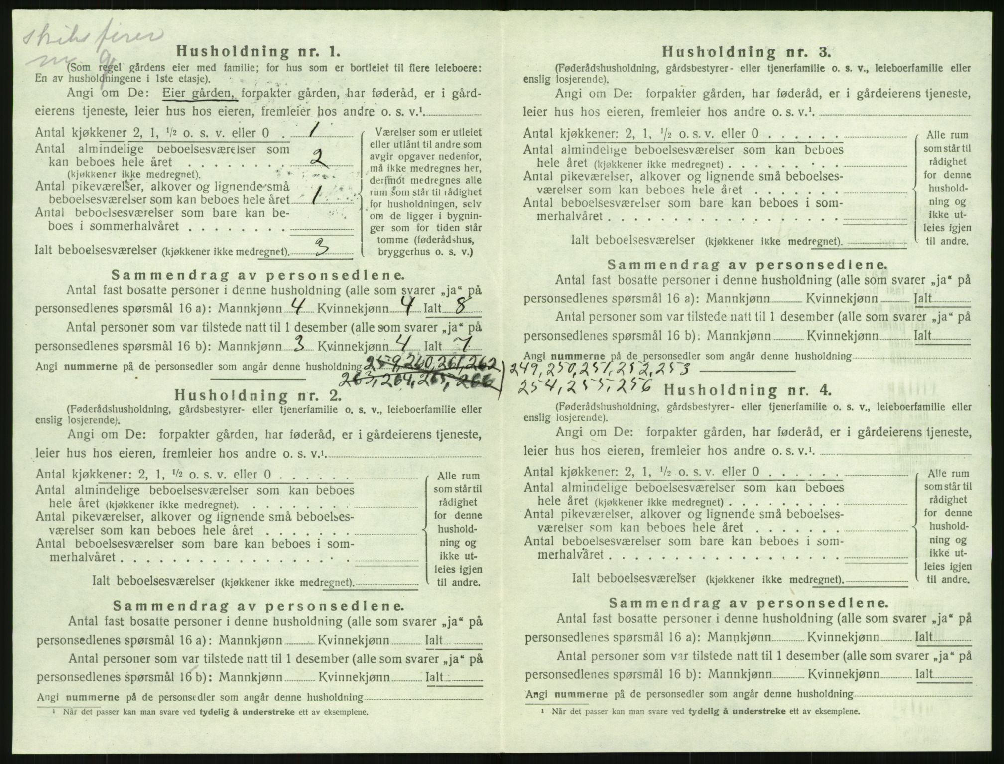 SAK, 1920 census for Dypvåg, 1920, p. 894