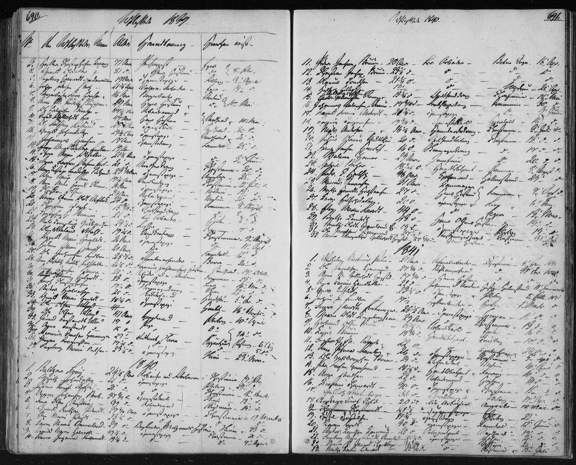 Kongsberg kirkebøker, AV/SAKO-A-22/F/Fa/L0009: Parish register (official) no. I 9, 1839-1858, p. 690-691