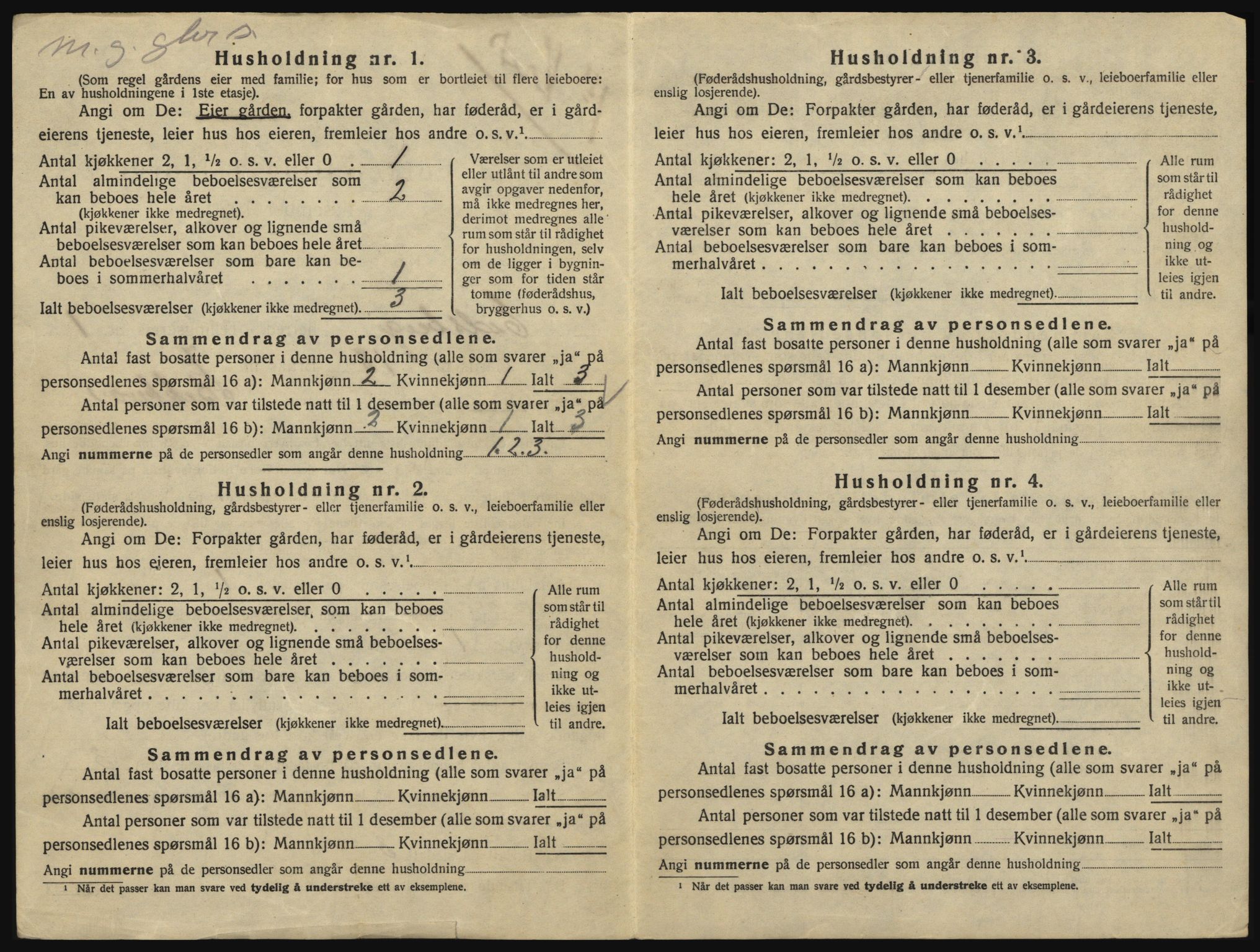 SAO, 1920 census for Eidsberg, 1920, p. 40