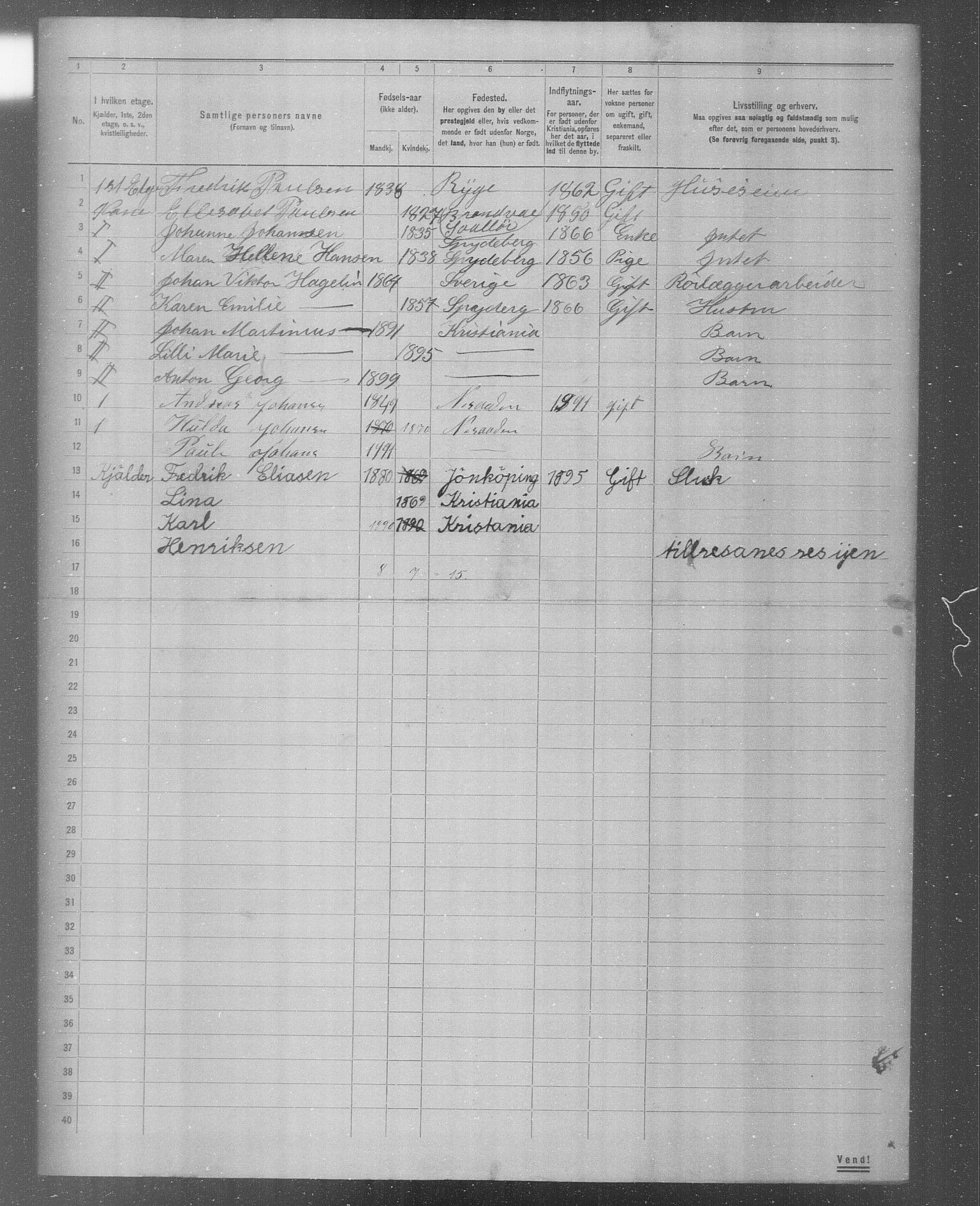 OBA, Municipal Census 1904 for Kristiania, 1904, p. 4473