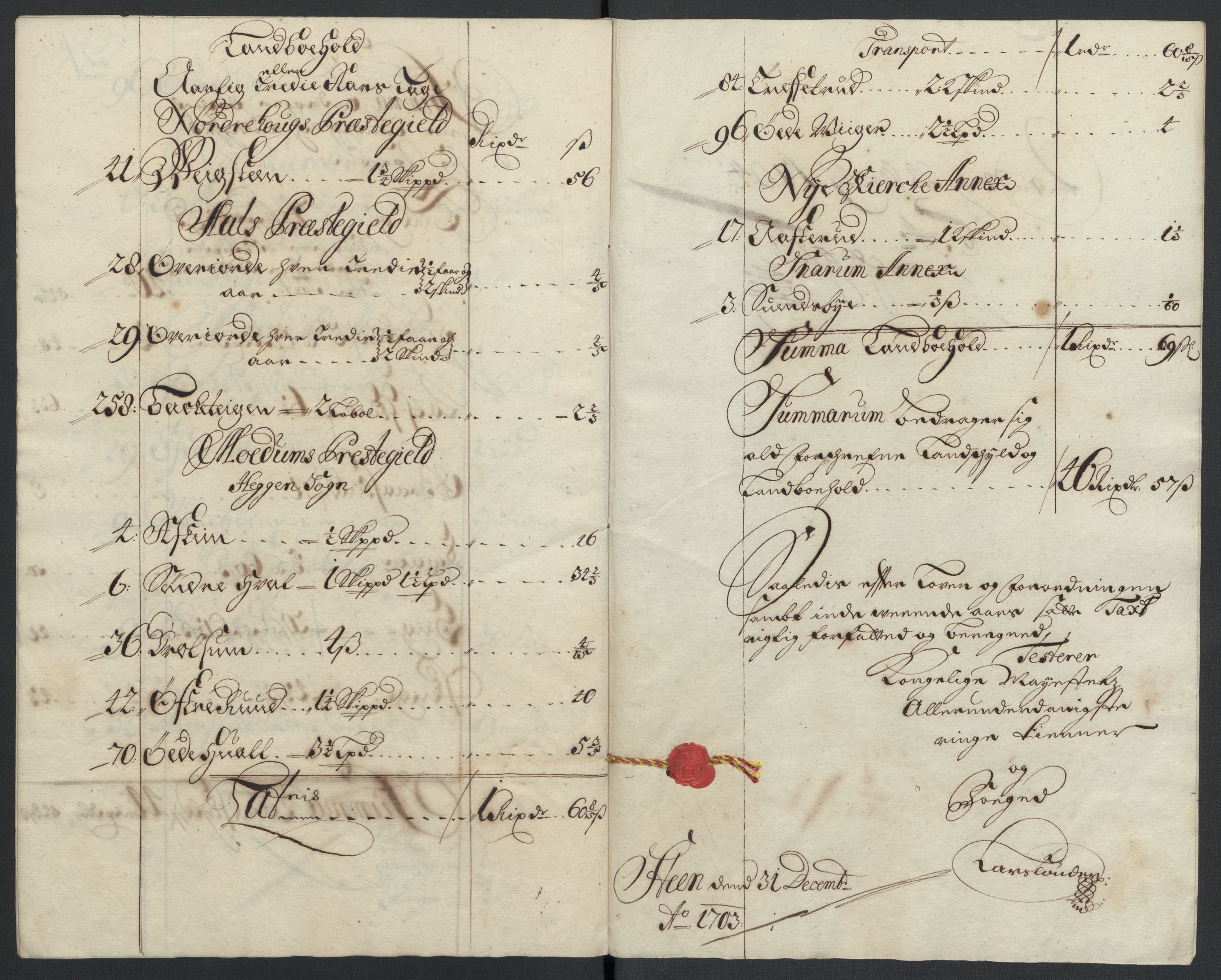 Rentekammeret inntil 1814, Reviderte regnskaper, Fogderegnskap, RA/EA-4092/R22/L1461: Fogderegnskap Ringerike, Hallingdal og Buskerud, 1703, p. 27