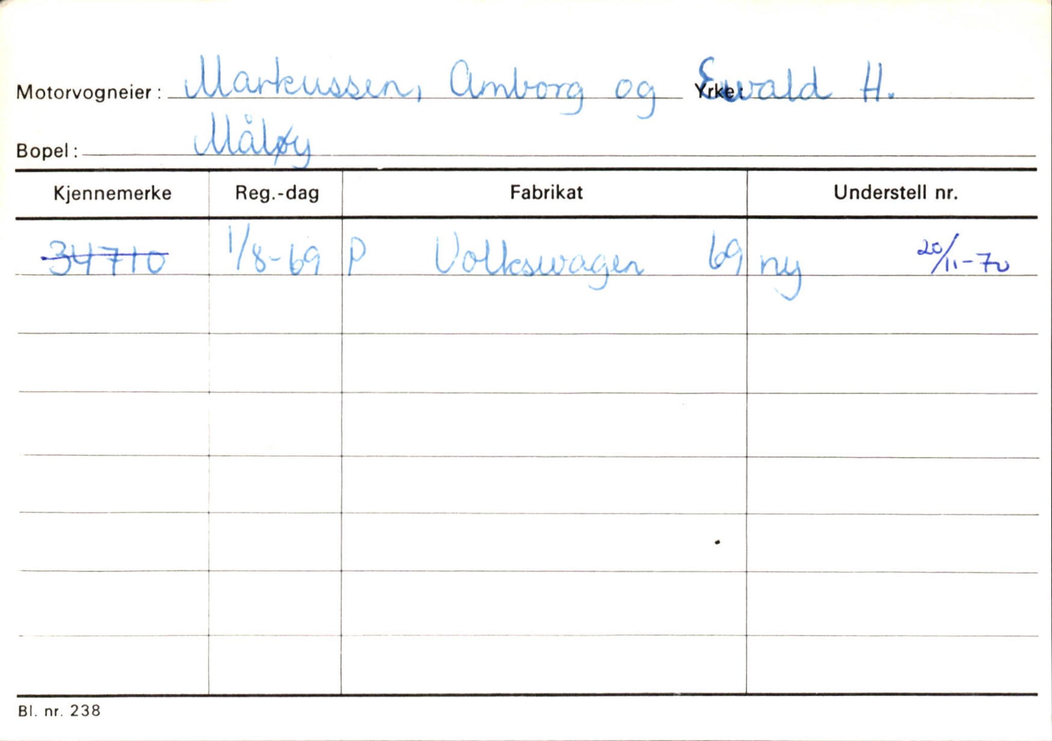 Statens vegvesen, Sogn og Fjordane vegkontor, SAB/A-5301/4/F/L0144: Registerkort Vågsøy A-R, 1945-1975, p. 1716