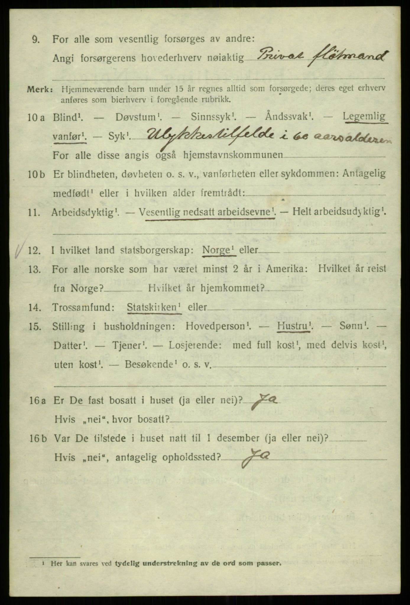 SAB, 1920 census for Bergen, 1920, p. 94730