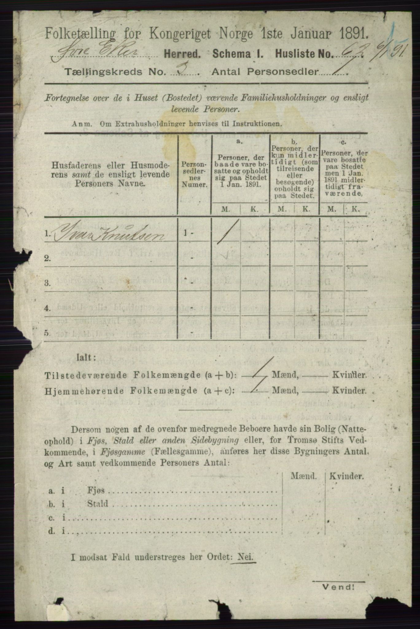 RA, 1891 census for 0624 Øvre Eiker, 1891, p. 9074