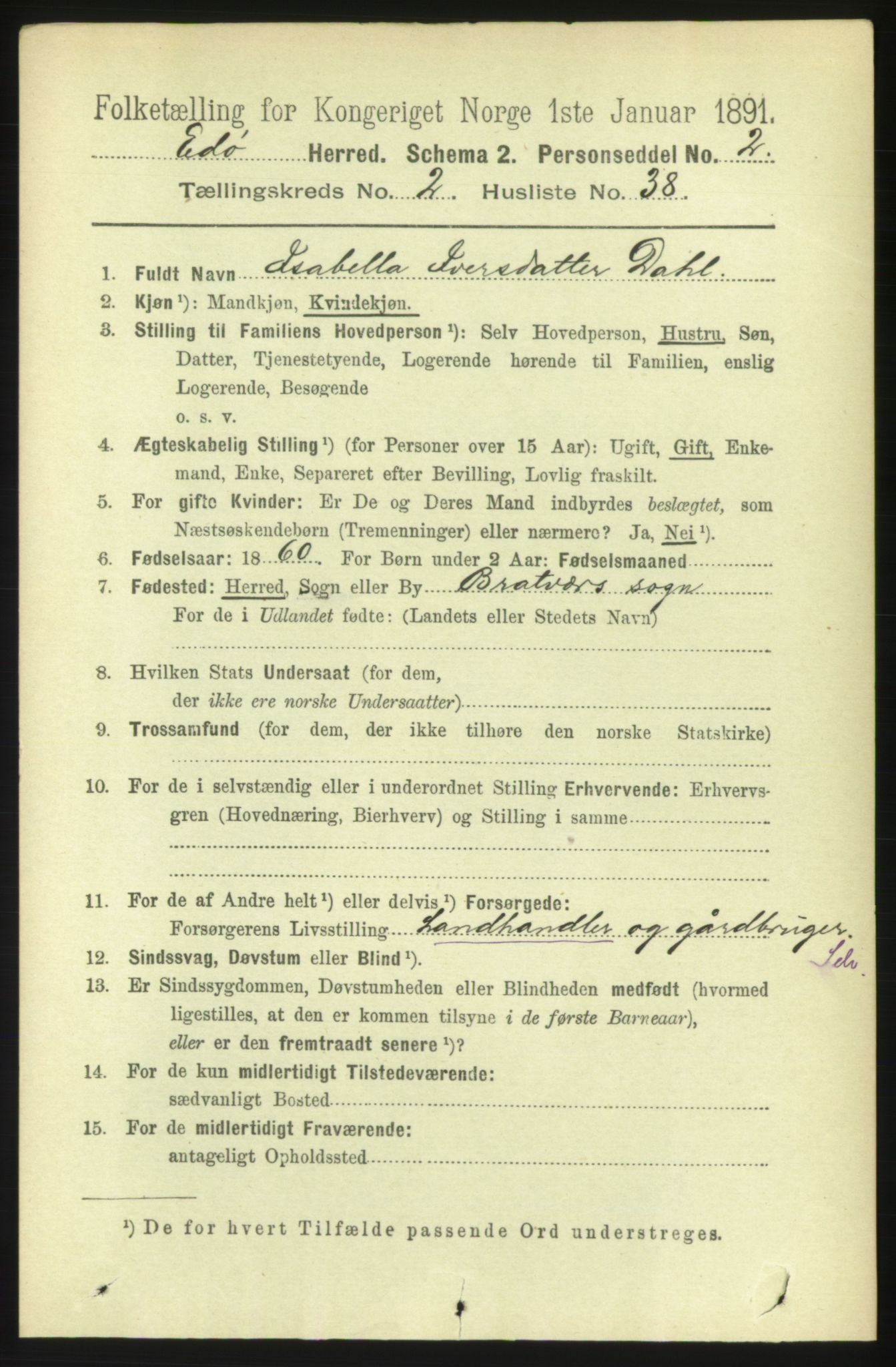 RA, 1891 census for 1573 Edøy, 1891, p. 617