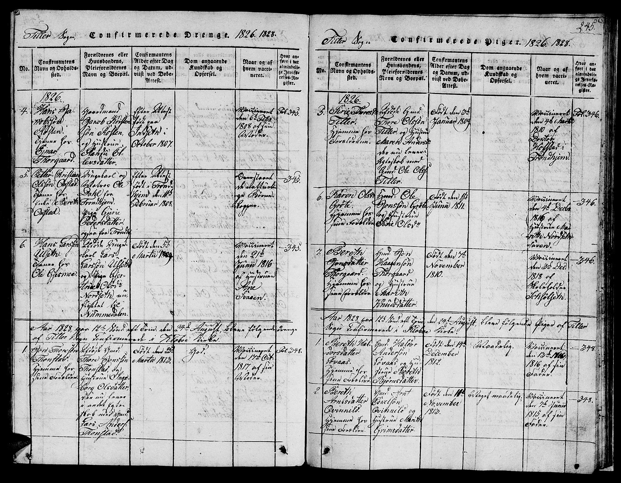 Ministerialprotokoller, klokkerbøker og fødselsregistre - Sør-Trøndelag, SAT/A-1456/621/L0458: Parish register (copy) no. 621C01, 1816-1865, p. 245