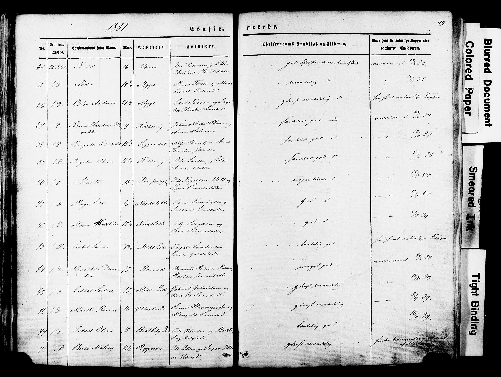 Avaldsnes sokneprestkontor, AV/SAST-A -101851/H/Ha/Haa/L0007: Parish register (official) no. A 7, 1841-1853, p. 49