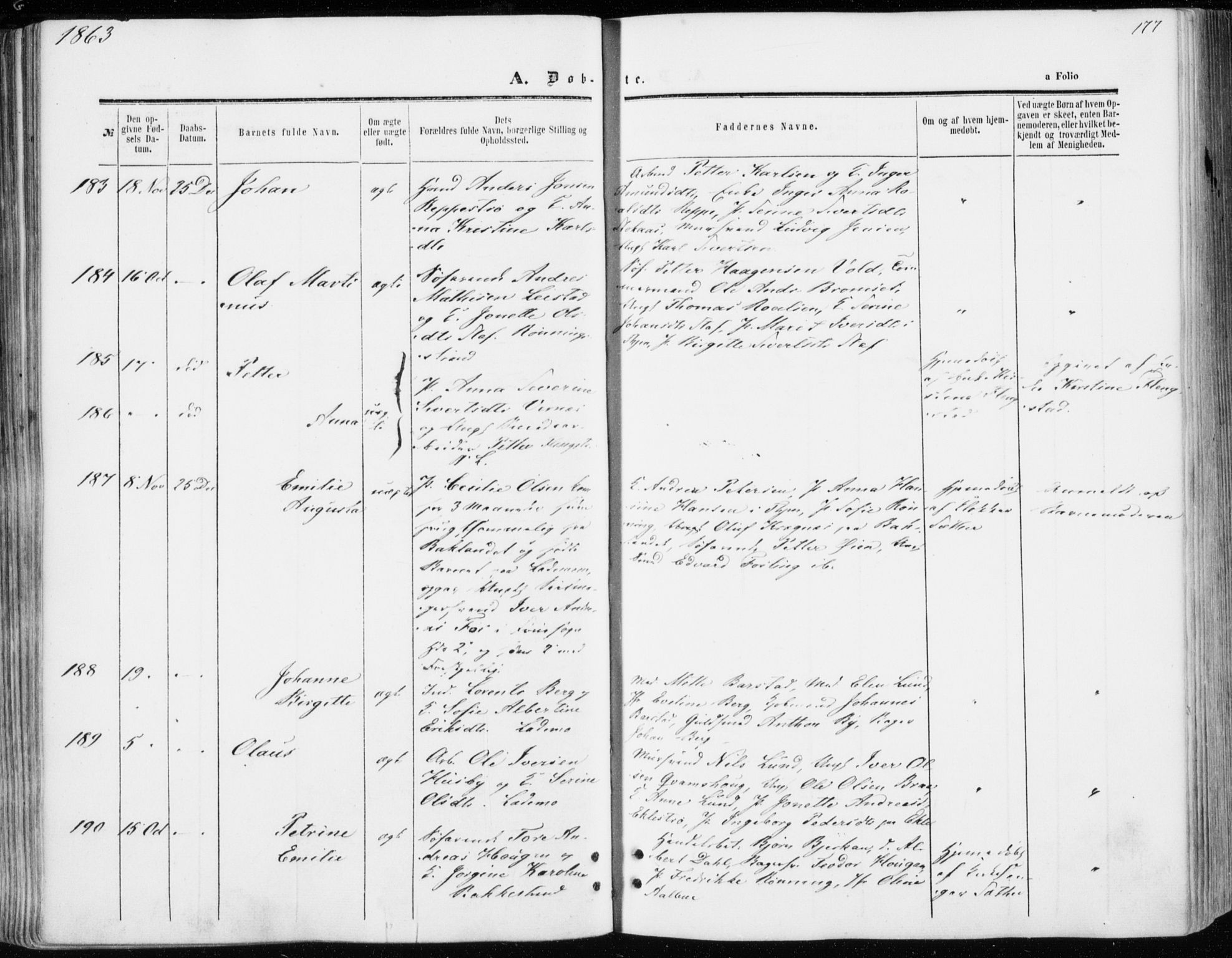 Ministerialprotokoller, klokkerbøker og fødselsregistre - Sør-Trøndelag, AV/SAT-A-1456/606/L0292: Parish register (official) no. 606A07, 1856-1865, p. 177