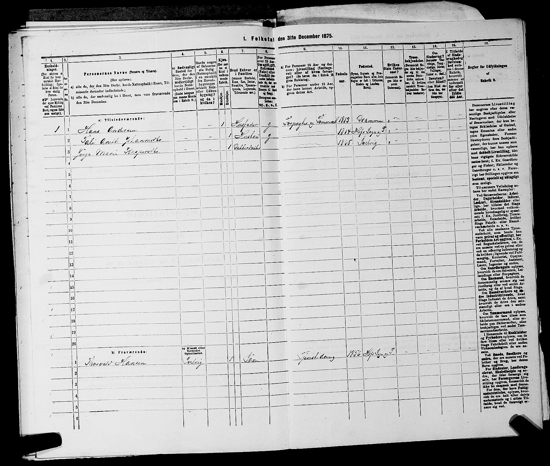 SAKO, 1875 census for 0714P Hof, 1875, p. 259