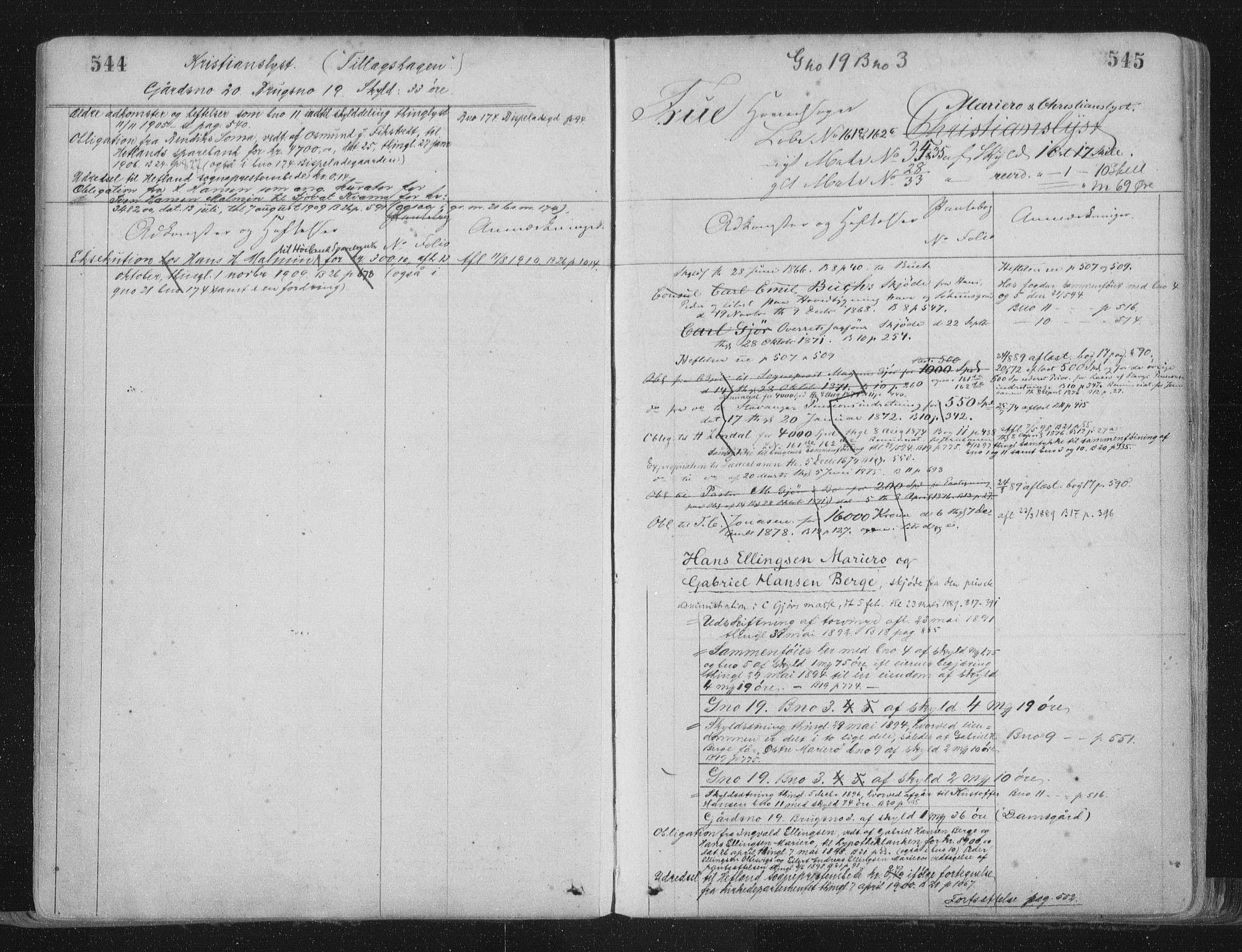 Jæren sorenskriveri, SAST/A-100310/01/4/41/41ABB/L0001: Mortgage register no. 41 ABB1, 1898, p. 544-545