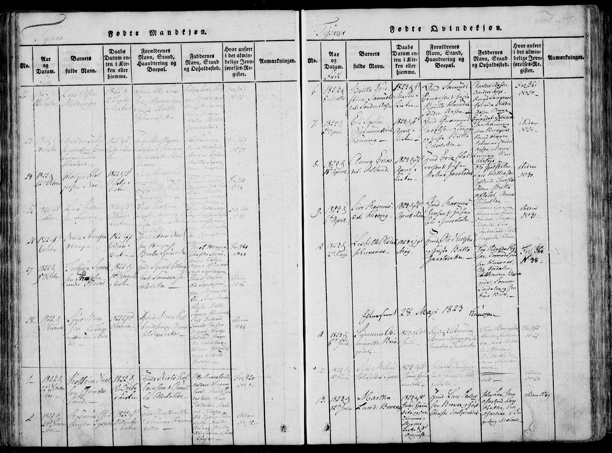 Skjold sokneprestkontor, AV/SAST-A-101847/H/Ha/Haa/L0004: Parish register (official) no. A 4 /1, 1815-1830, p. 64