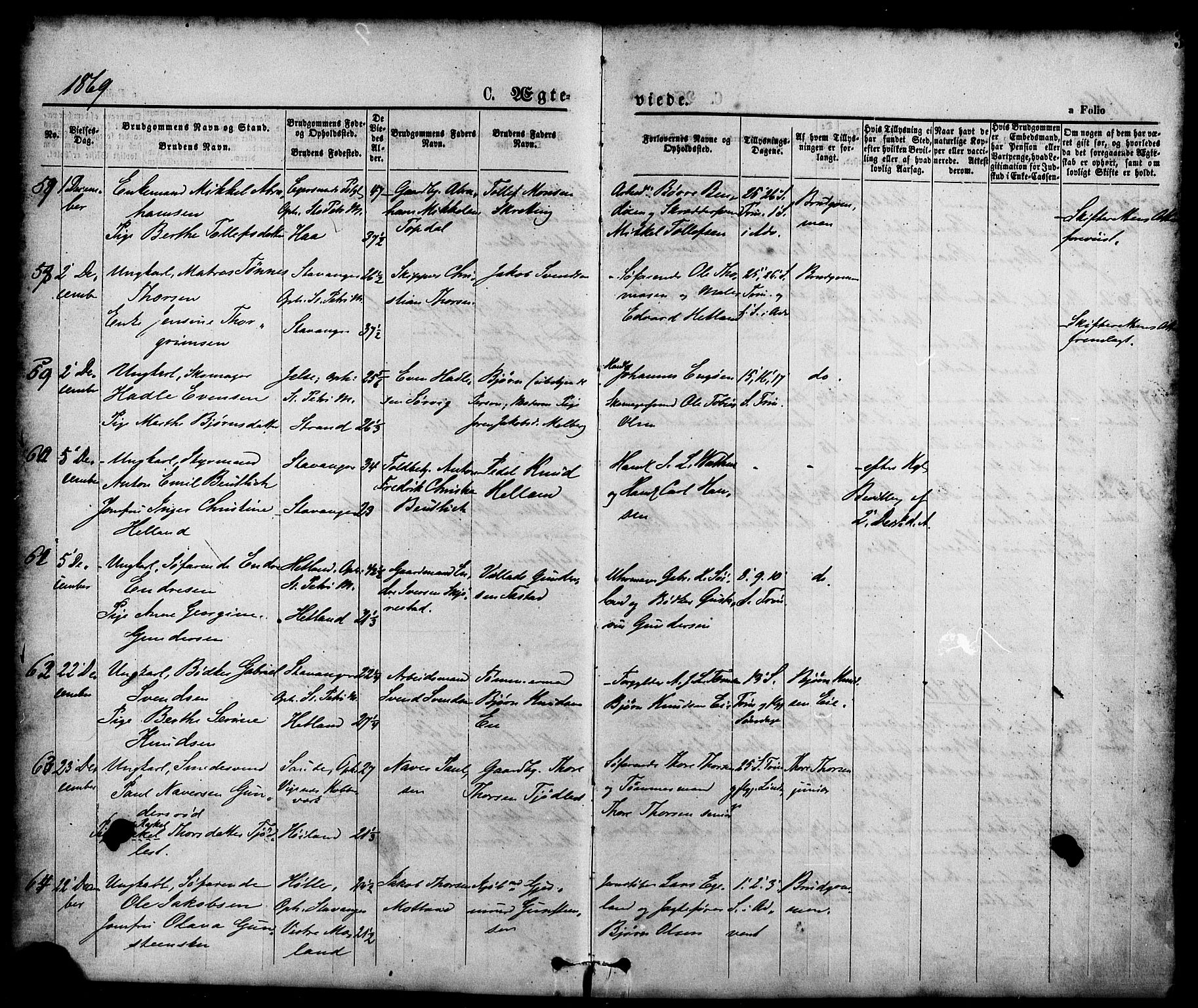 St. Petri sokneprestkontor, AV/SAST-A-101813/001/30/30BA/L0010: Parish register (official) no. A 10, 1869-1878, p. 3