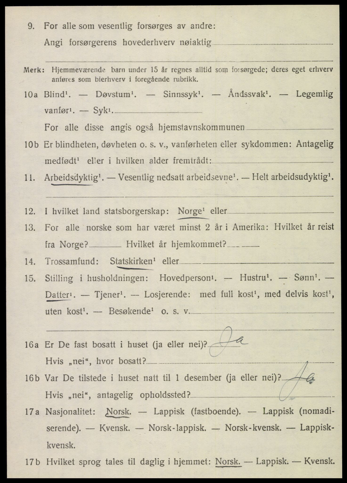 SAT, 1920 census for Vega, 1920, p. 4548