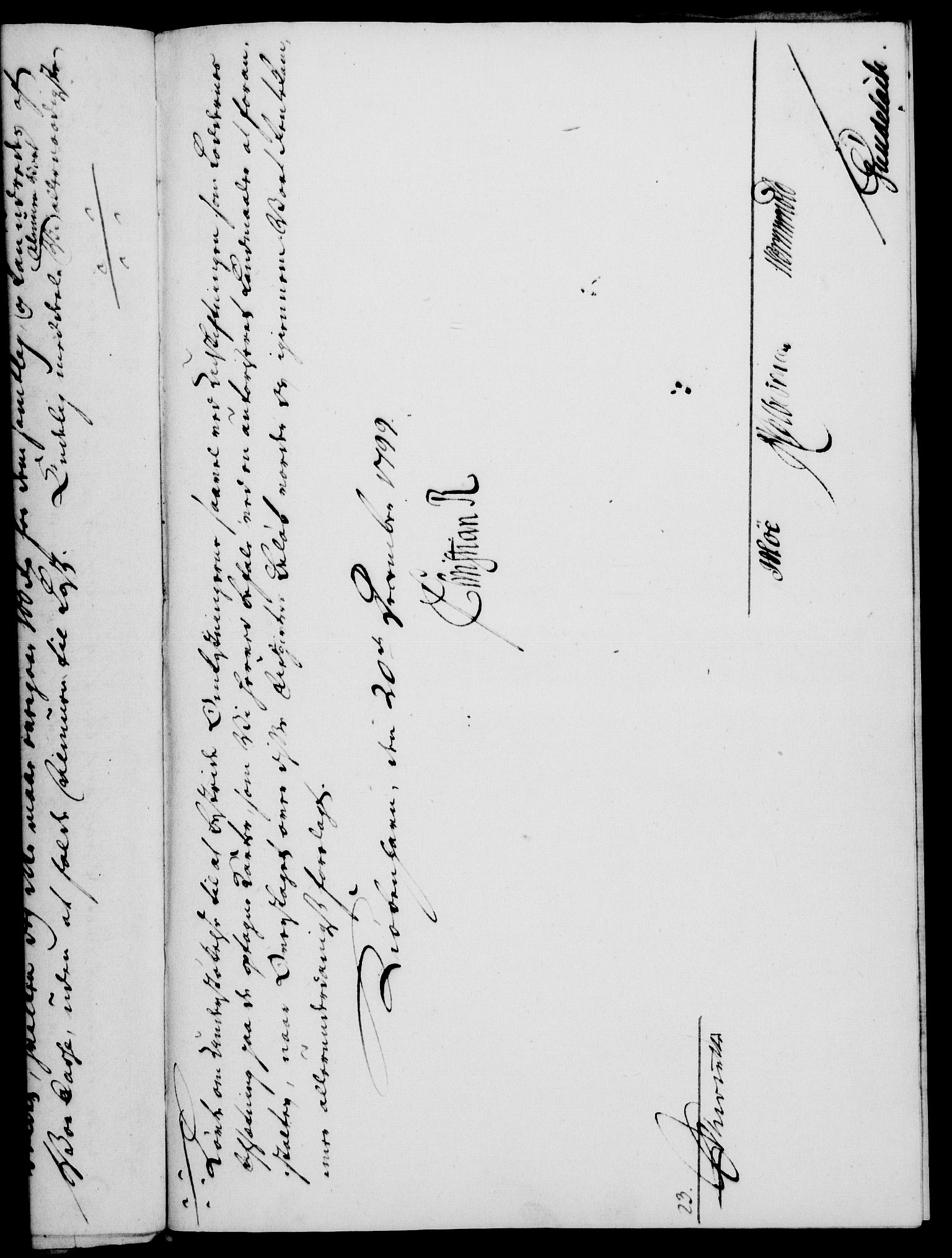 Rentekammeret, Kammerkanselliet, RA/EA-3111/G/Gf/Gfa/L0081: Norsk relasjons- og resolusjonsprotokoll (merket RK 52.81), 1799, p. 834
