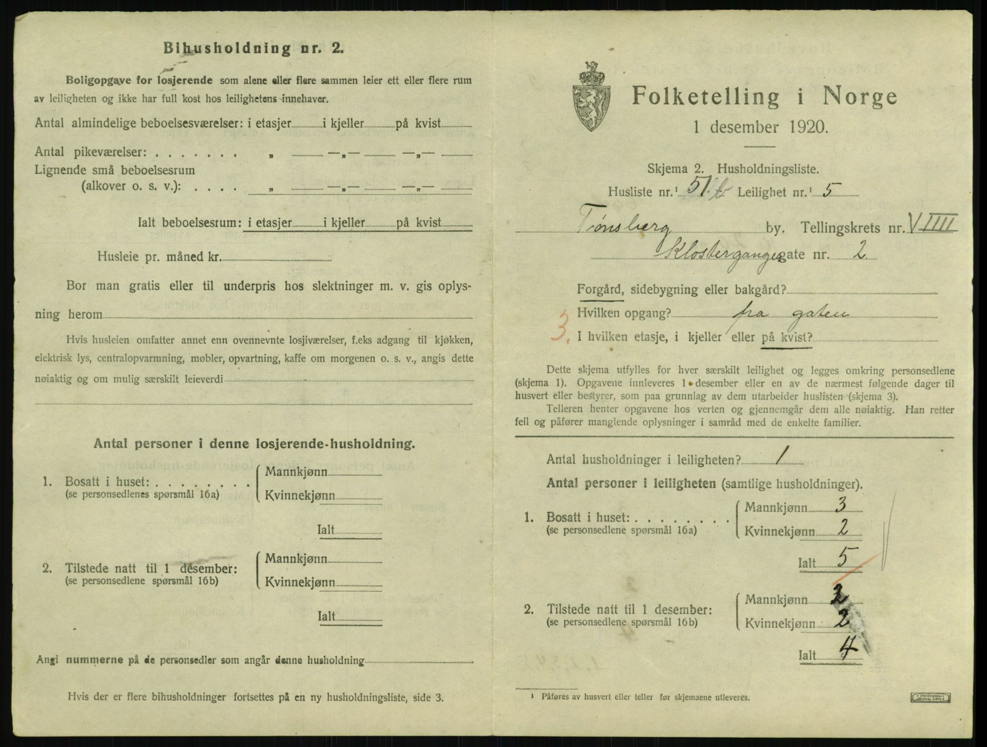 SAKO, 1920 census for Tønsberg, 1920, p. 4729