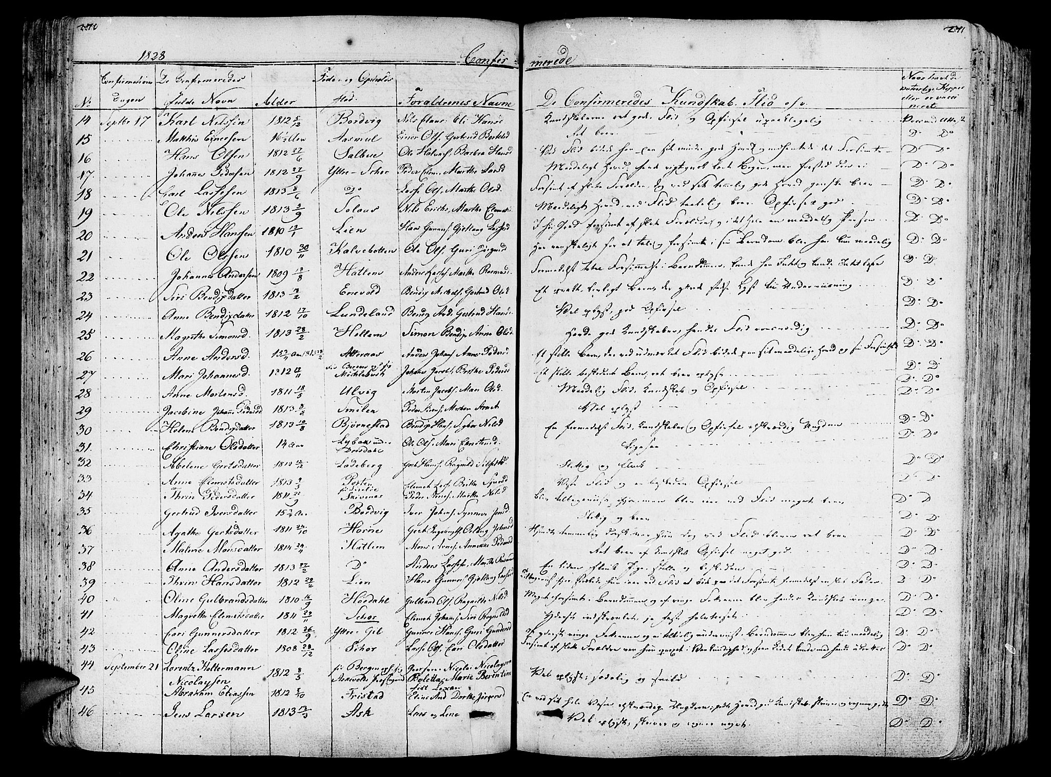 Askvoll sokneprestembete, AV/SAB-A-79501/H/Haa/Haaa/L0010: Parish register (official) no. A 10, 1821-1844, p. 270-271