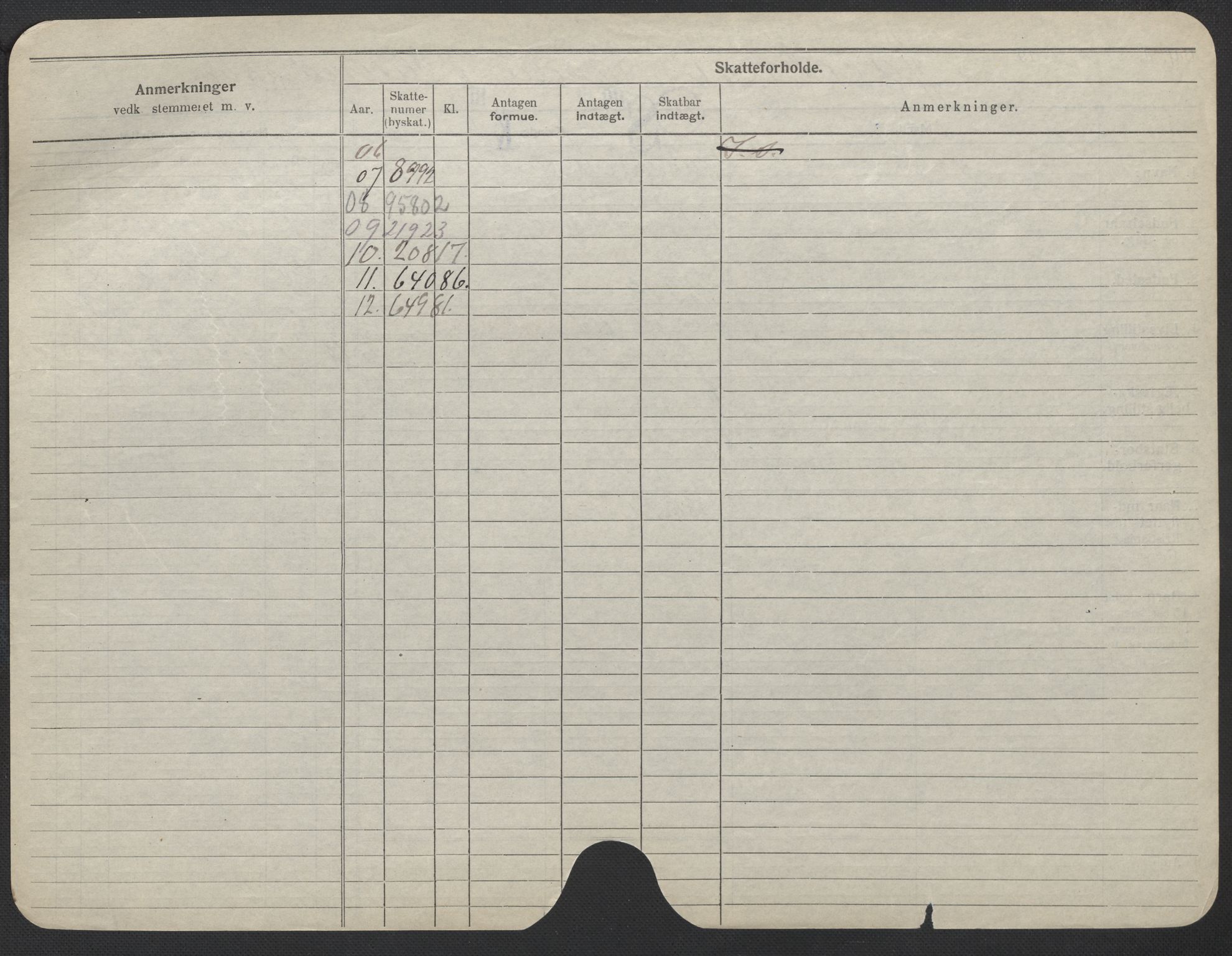 Oslo folkeregister, Registerkort, SAO/A-11715/F/Fa/Fac/L0017: Kvinner, 1906-1914, p. 175b