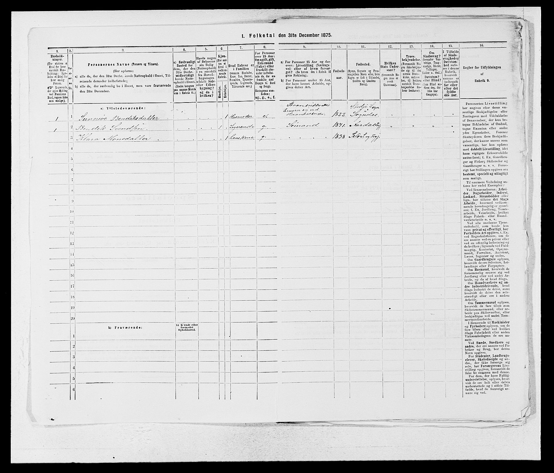 SAB, 1875 census for 1420P Sogndal, 1875, p. 375