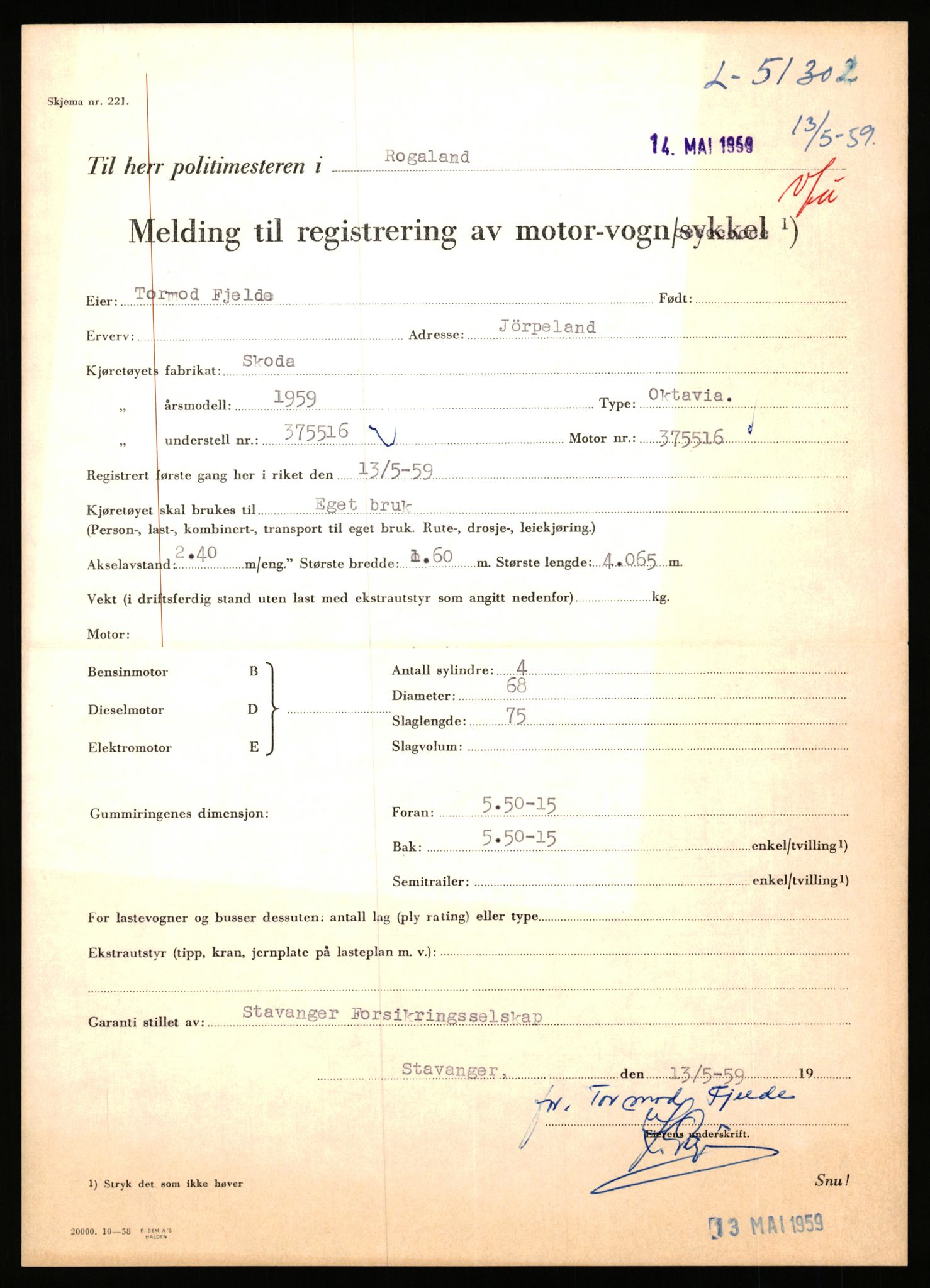 Stavanger trafikkstasjon, AV/SAST-A-101942/0/F/L0051: L-51300 - L-52099, 1930-1971, p. 9