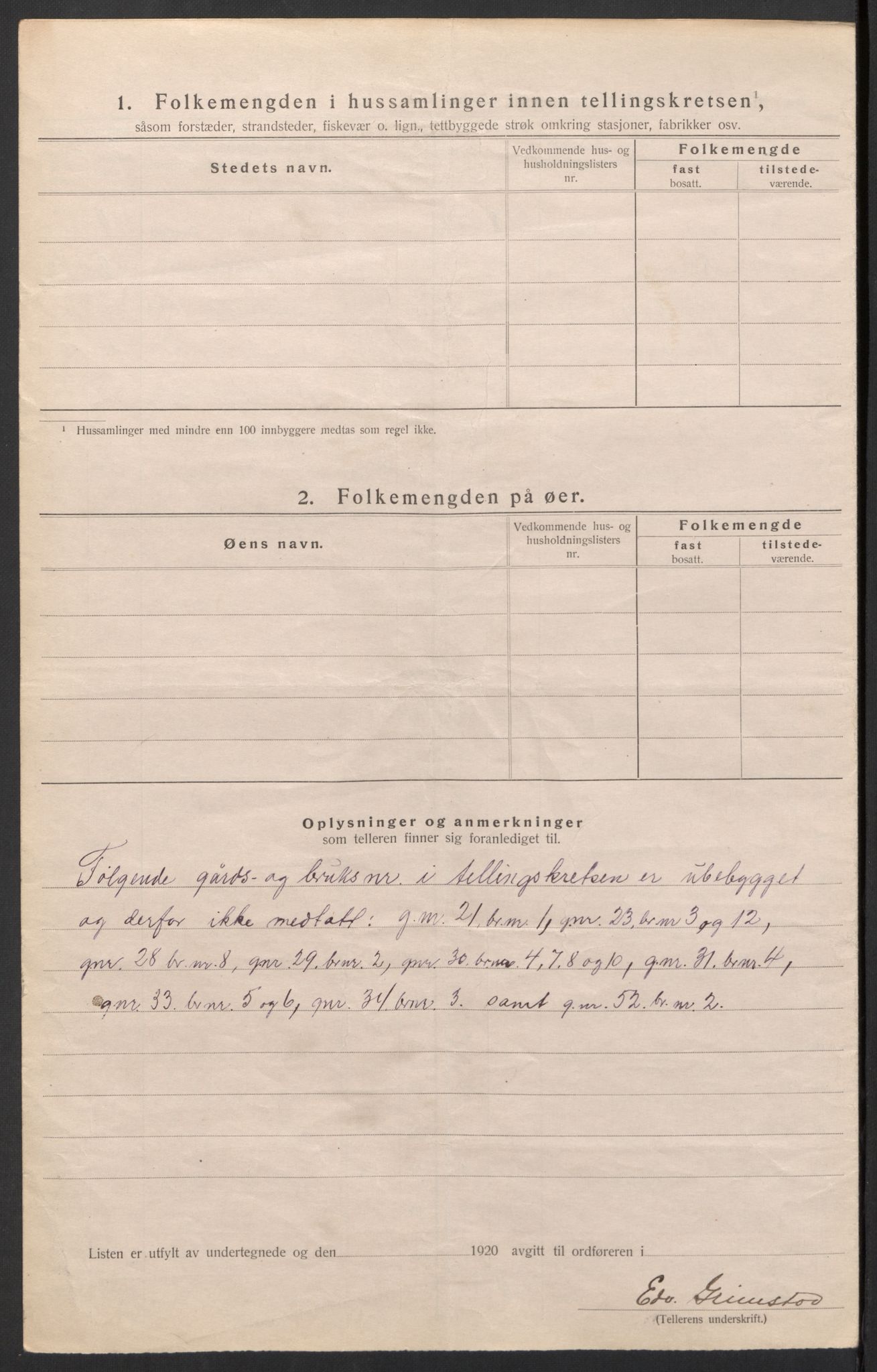 SAH, 1920 census for Vestre Toten, 1920, p. 19