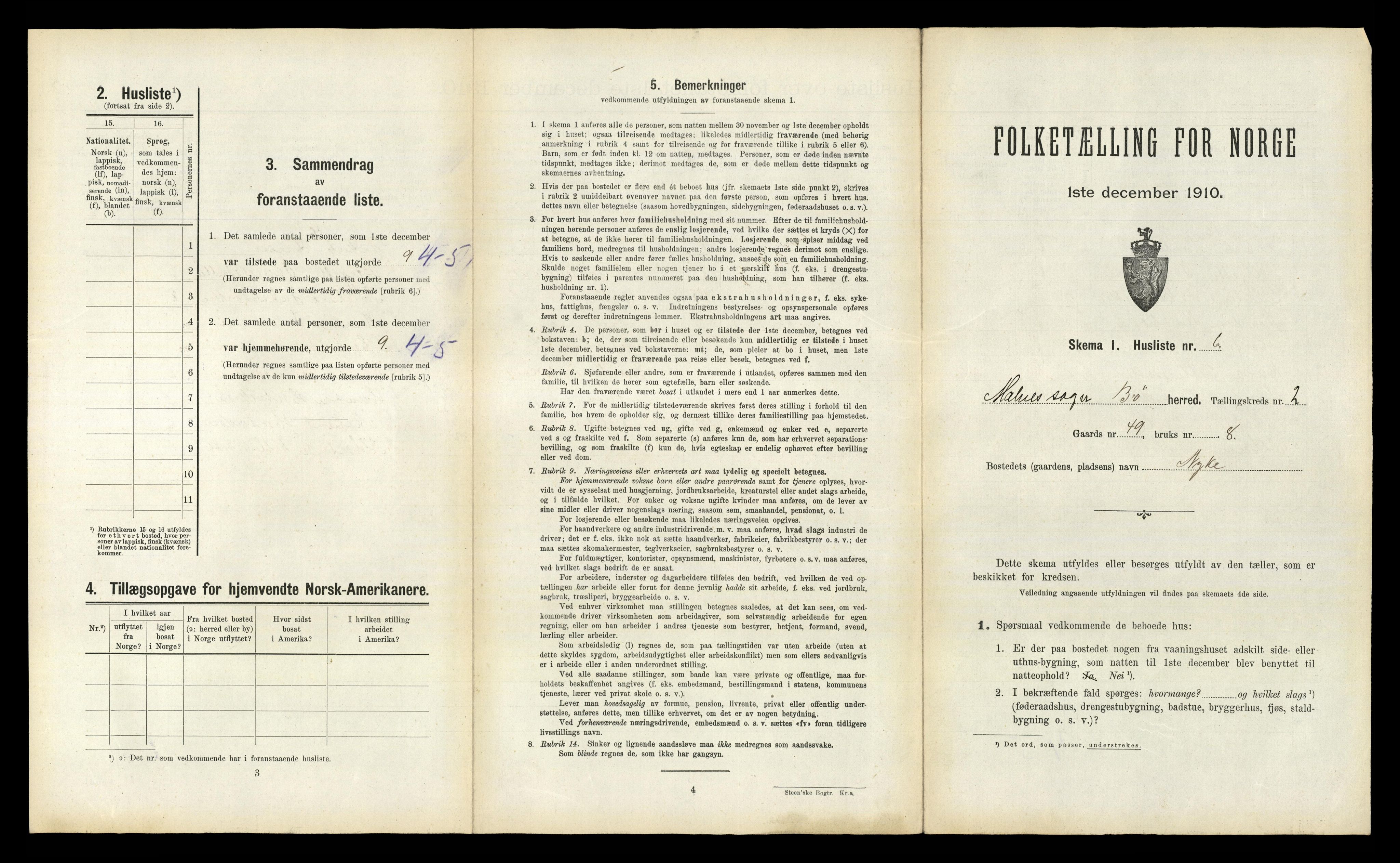 RA, 1910 census for Bø, 1910, p. 1151