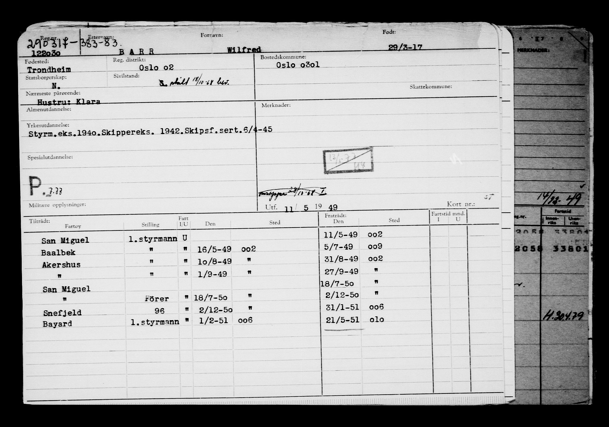 Direktoratet for sjømenn, AV/RA-S-3545/G/Gb/L0147: Hovedkort, 1917, p. 304