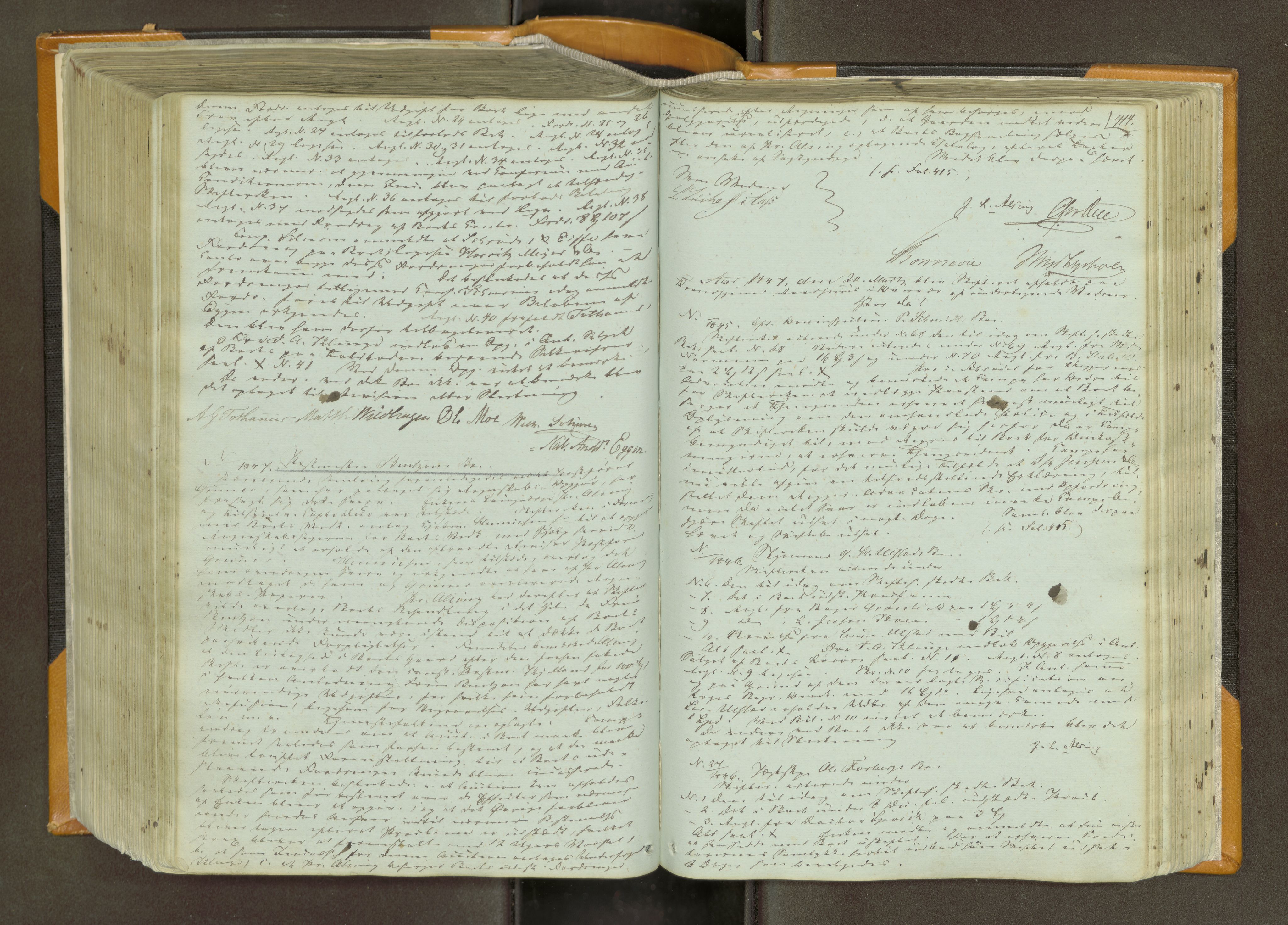 Trondheim byfogd, AV/SAT-A-0003/1/3/3B/L0004: Skiftebehandlingsprotokoll (u/ register) U, 1840-1851, p. 414