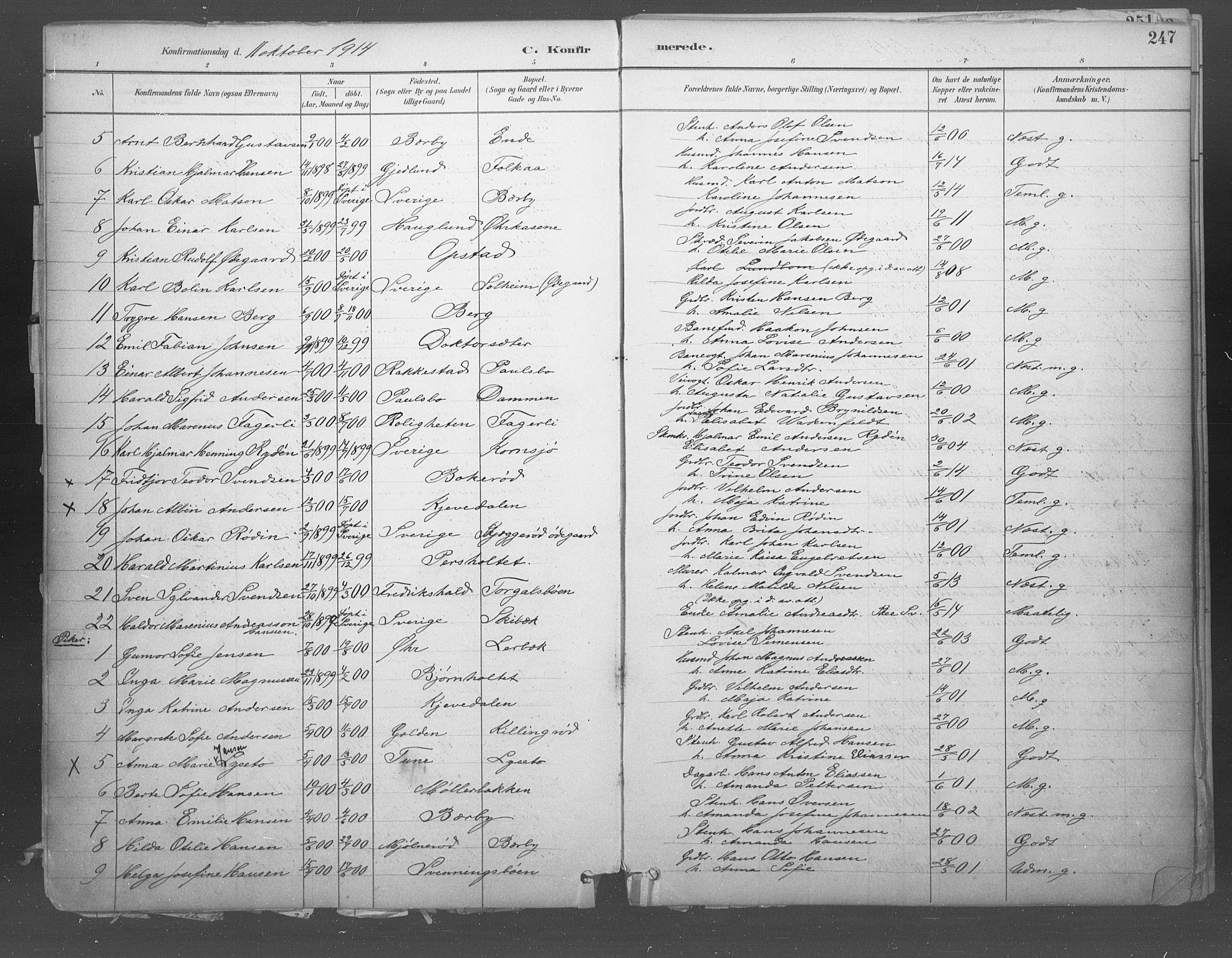 Idd prestekontor Kirkebøker, SAO/A-10911/F/Fb/L0002: Parish register (official) no. II 2, 1882-1923, p. 247