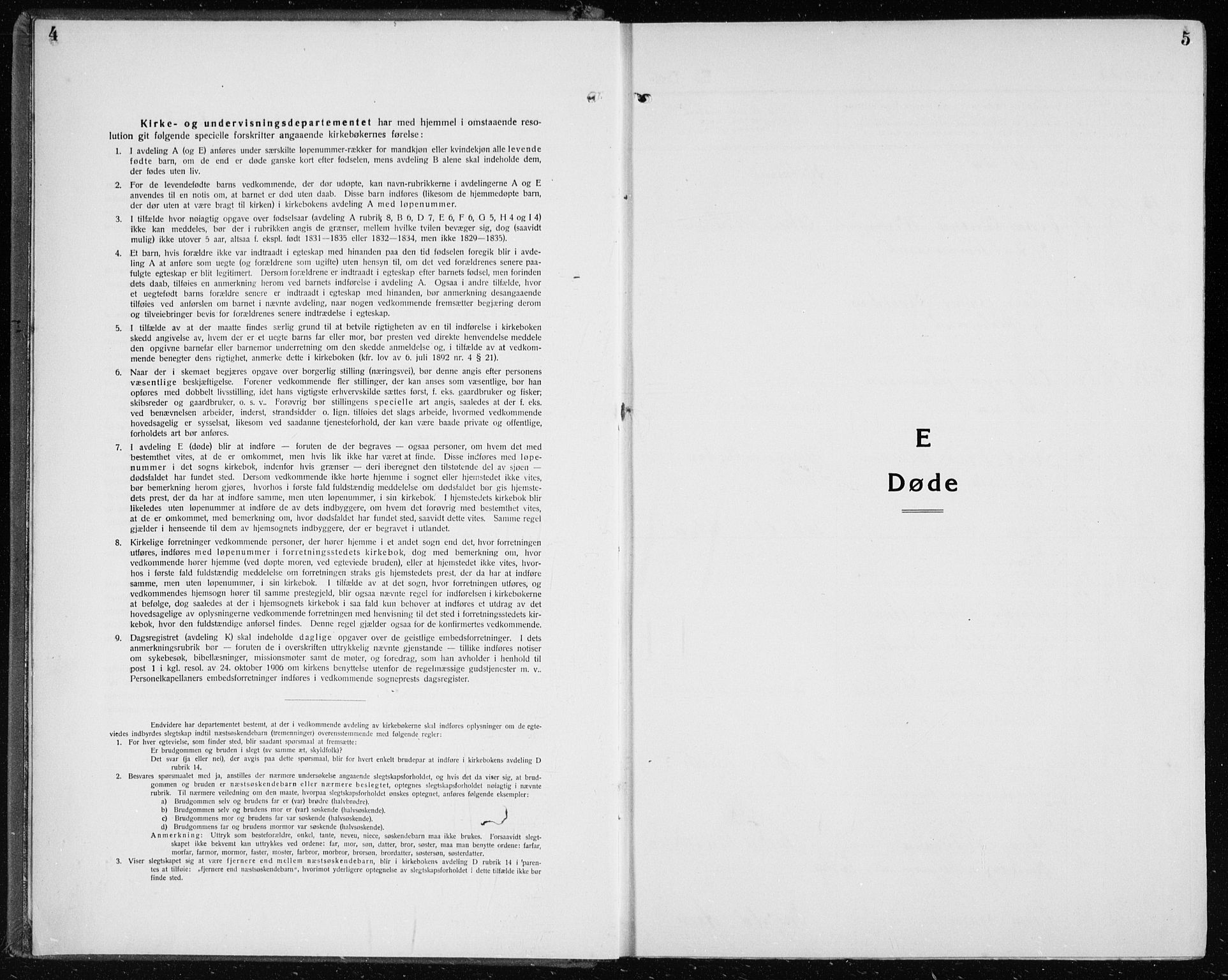Årstad Sokneprestembete, SAB/A-79301/H/Hab/L0025: Parish register (copy) no. D 2, 1922-1940, p. 4-5