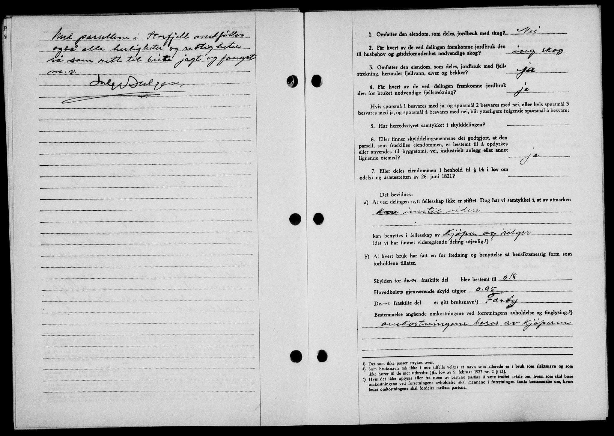 Lofoten sorenskriveri, SAT/A-0017/1/2/2C/L0008a: Mortgage book no. 8a, 1940-1941, Diary no: : 662/1941