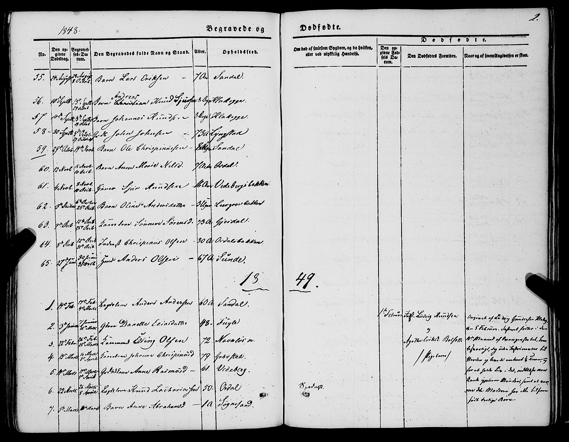 Jølster sokneprestembete, SAB/A-80701/H/Haa/Haaa/L0010: Parish register (official) no. A 10, 1847-1865, p. 2