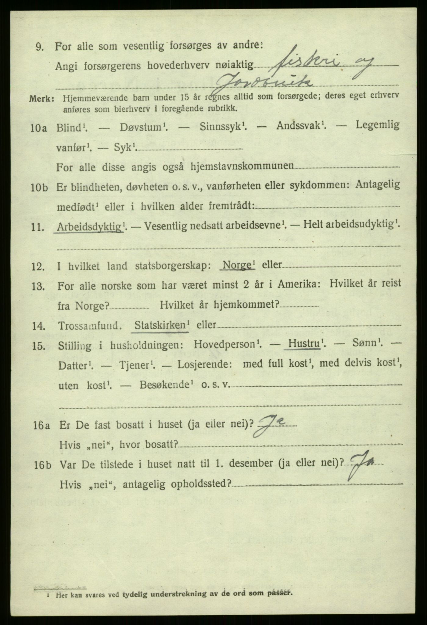 SAB, 1920 census for Askvoll, 1920, p. 5523