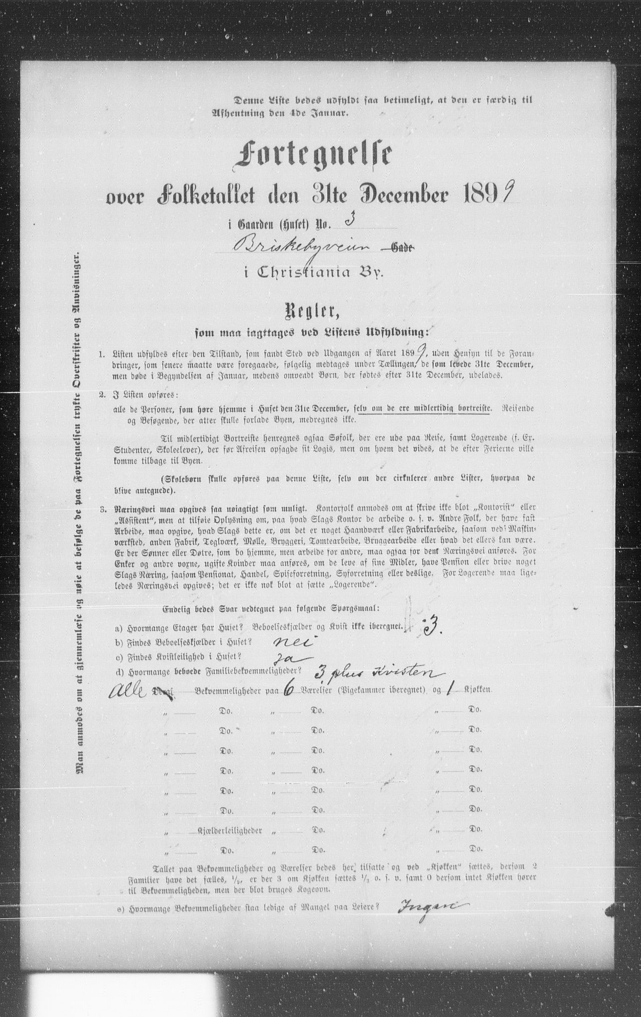 OBA, Municipal Census 1899 for Kristiania, 1899, p. 1210