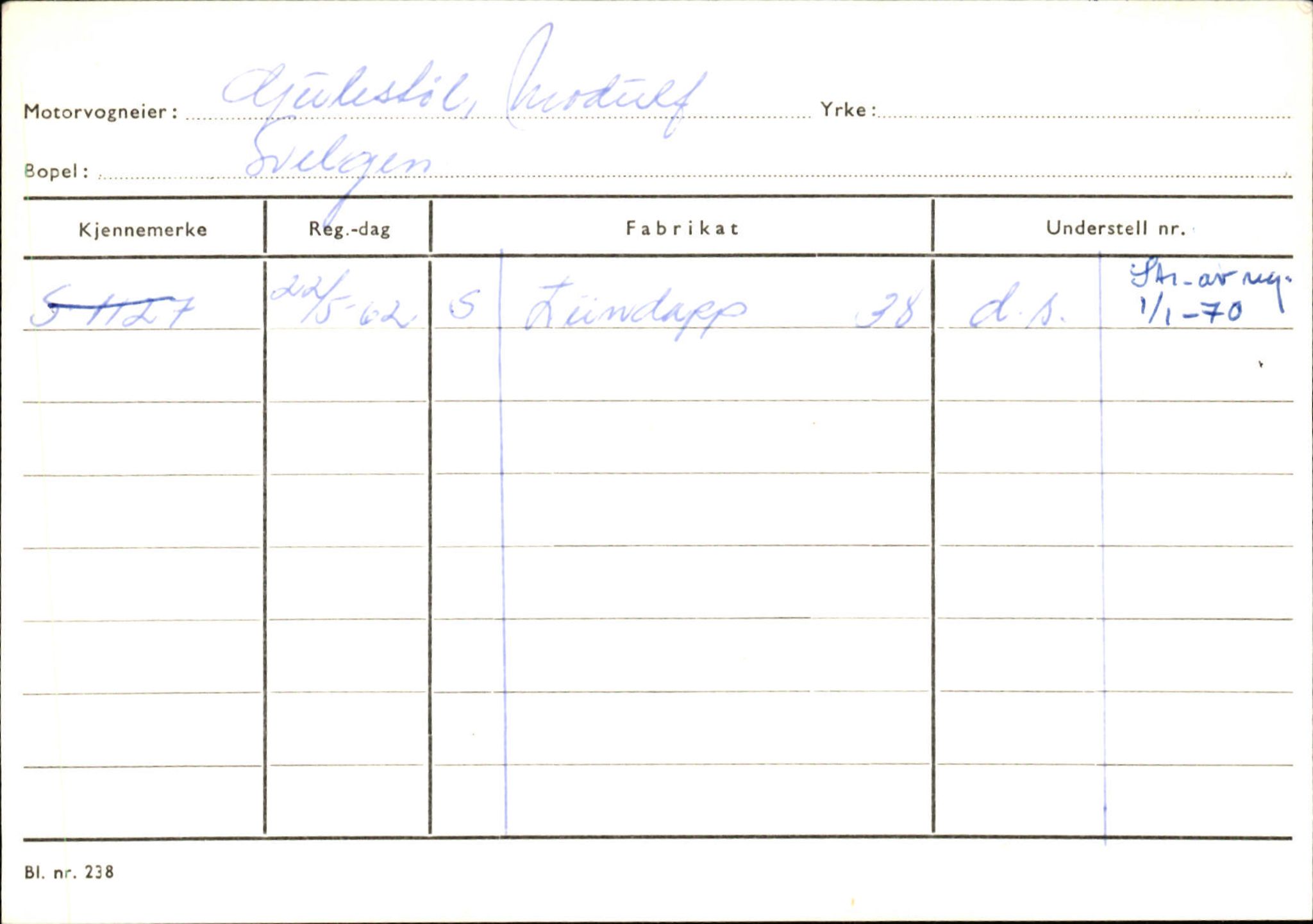 Statens vegvesen, Sogn og Fjordane vegkontor, SAB/A-5301/4/F/L0133: Eigarregister Bremanger A-Å. Gaular A-H, 1945-1975, p. 641