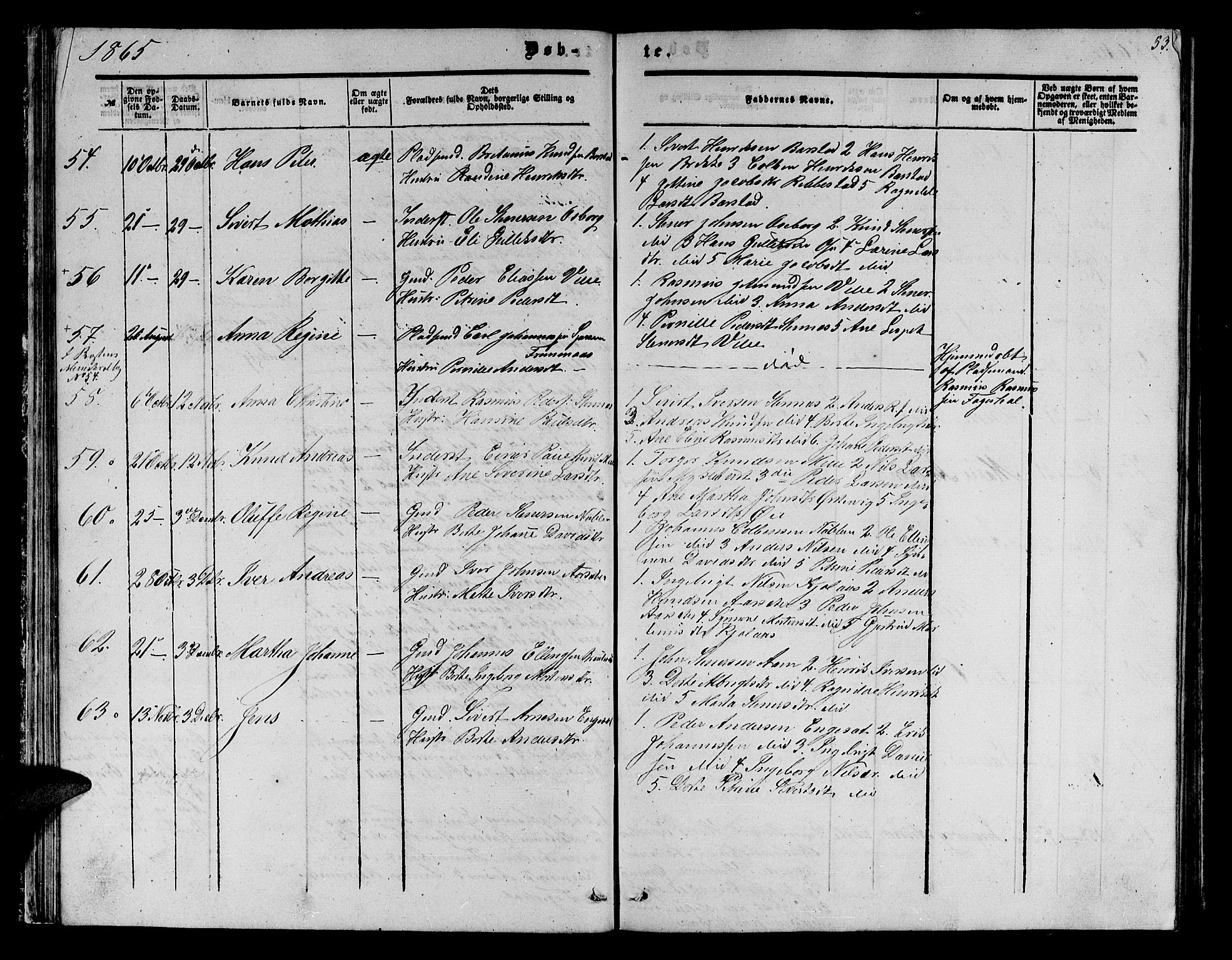 Ministerialprotokoller, klokkerbøker og fødselsregistre - Møre og Romsdal, AV/SAT-A-1454/513/L0188: Parish register (copy) no. 513C02, 1865-1882, p. 53