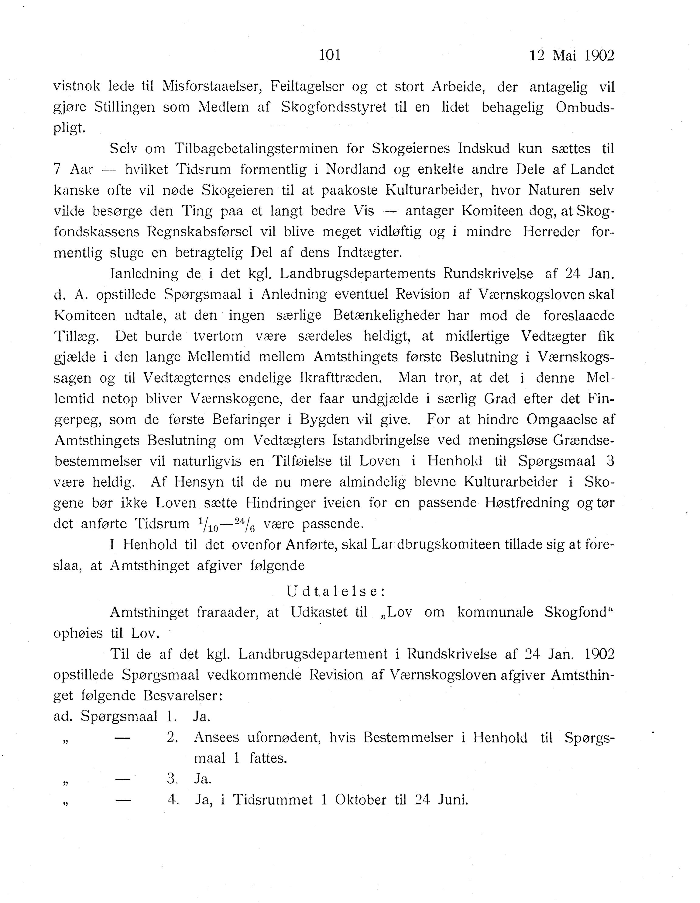 Nordland Fylkeskommune. Fylkestinget, AIN/NFK-17/176/A/Ac/L0025: Fylkestingsforhandlinger 1902, 1902