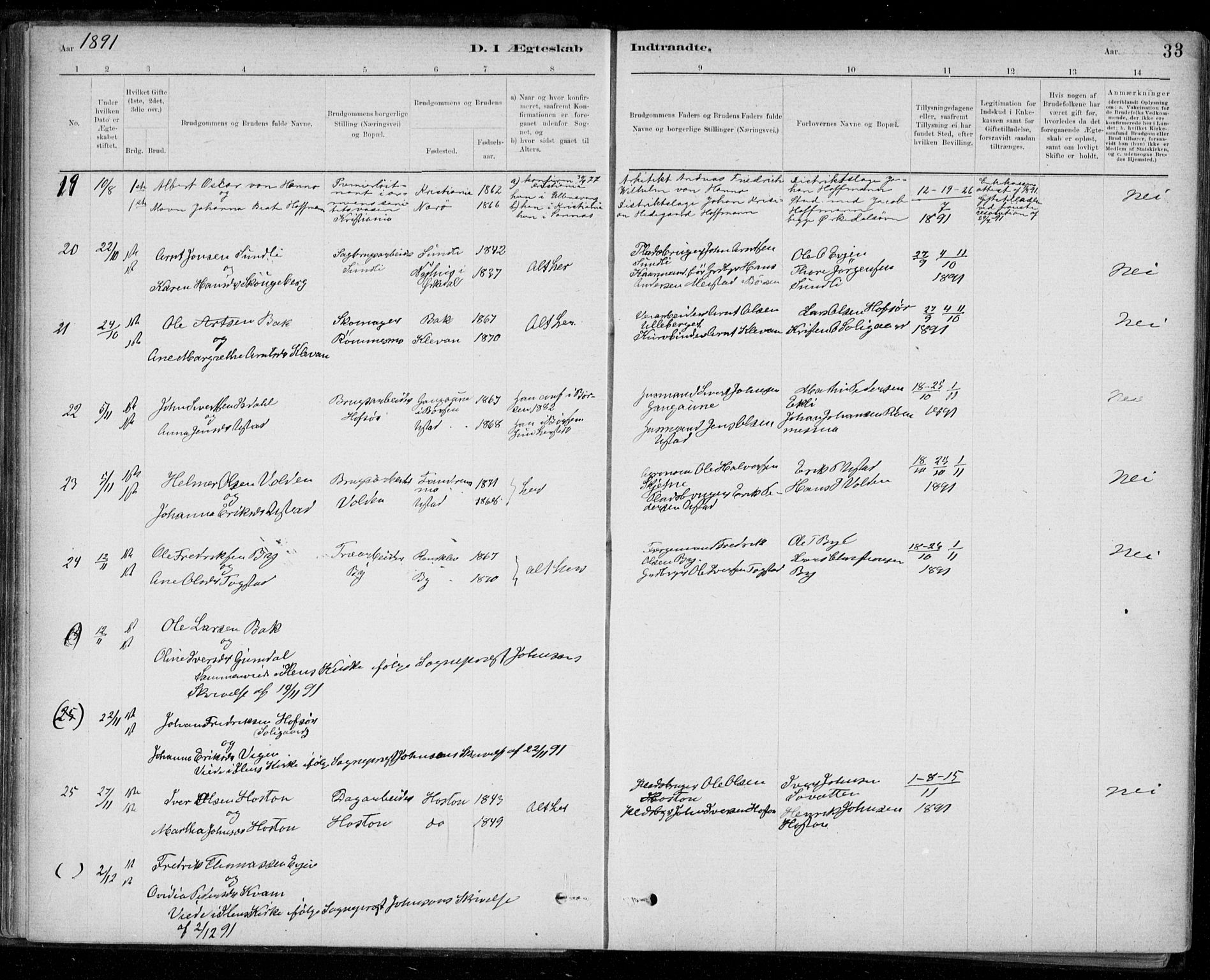 Ministerialprotokoller, klokkerbøker og fødselsregistre - Sør-Trøndelag, AV/SAT-A-1456/668/L0810: Parish register (official) no. 668A10, 1881-1894, p. 33