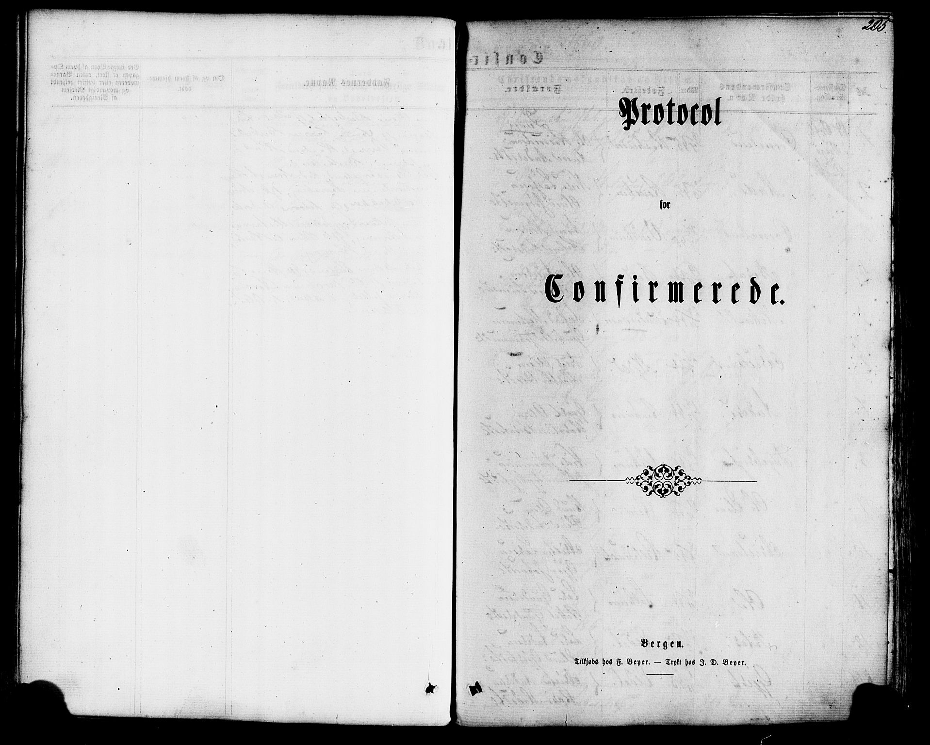 Gaular sokneprestembete, SAB/A-80001/H/Haa: Parish register (official) no. A 5, 1860-1881, p. 205