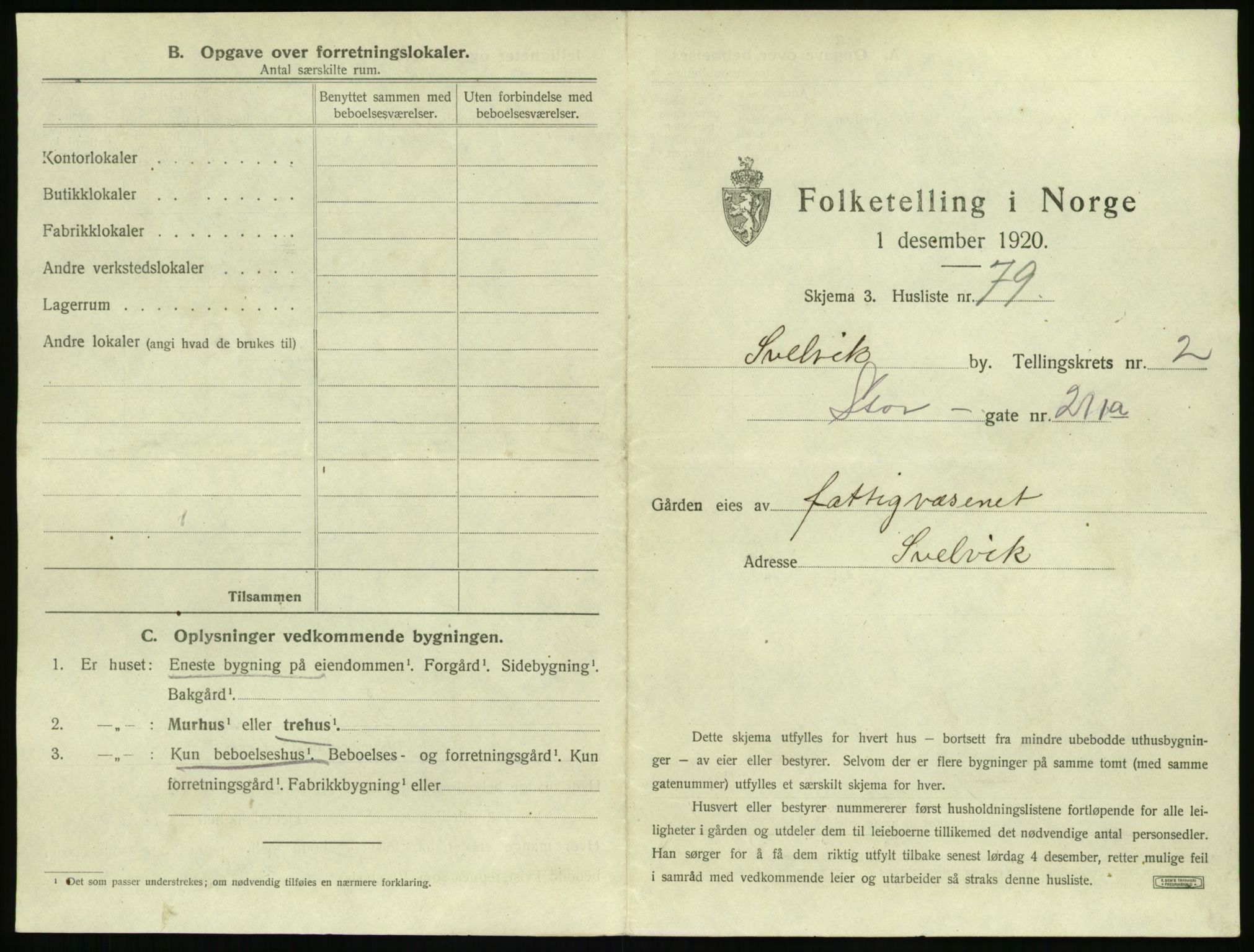 SAKO, 1920 census for Svelvik, 1920, p. 435