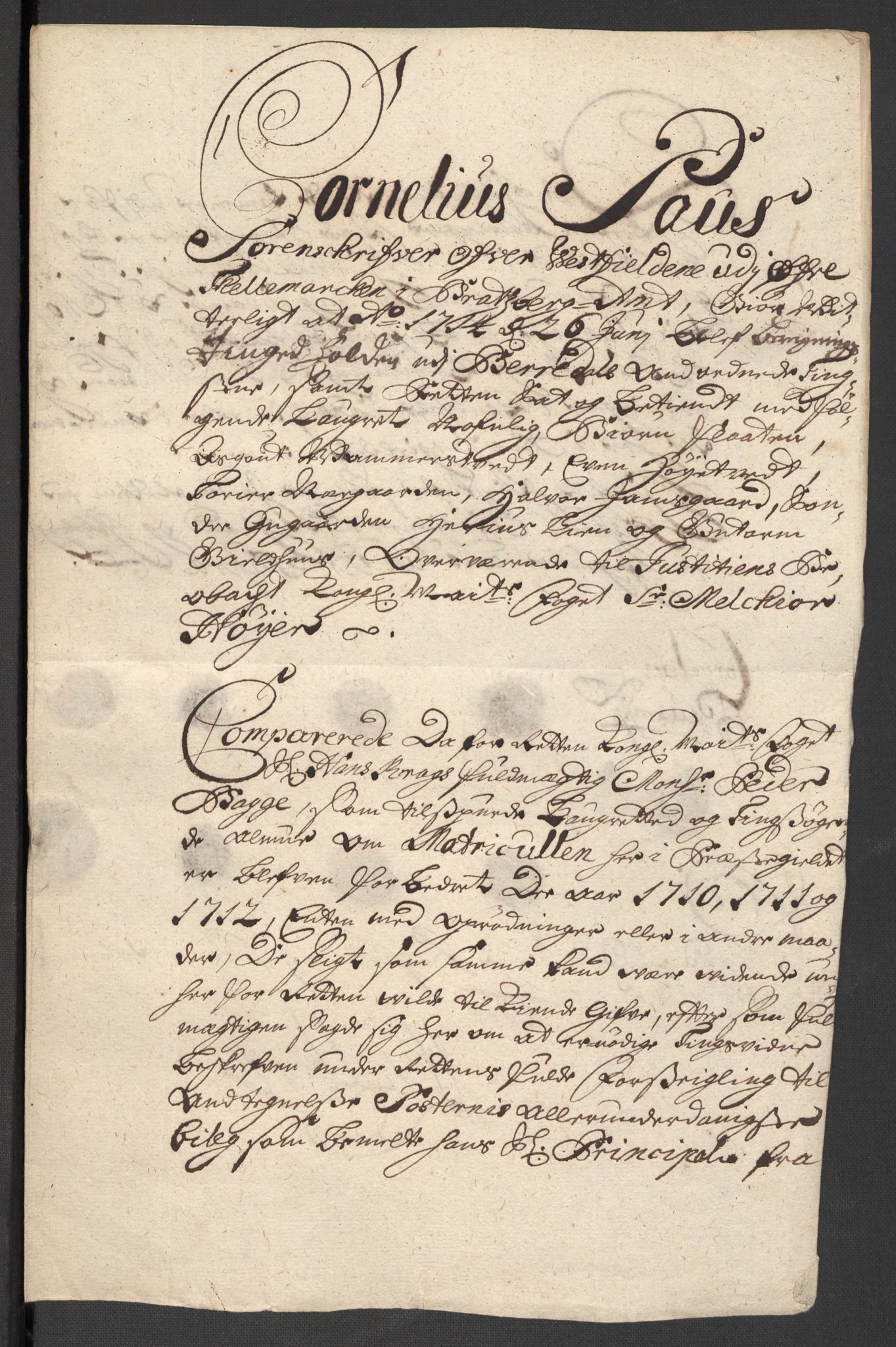 Rentekammeret inntil 1814, Reviderte regnskaper, Fogderegnskap, AV/RA-EA-4092/R36/L2122: Fogderegnskap Øvre og Nedre Telemark og Bamble, 1710-1711, p. 162