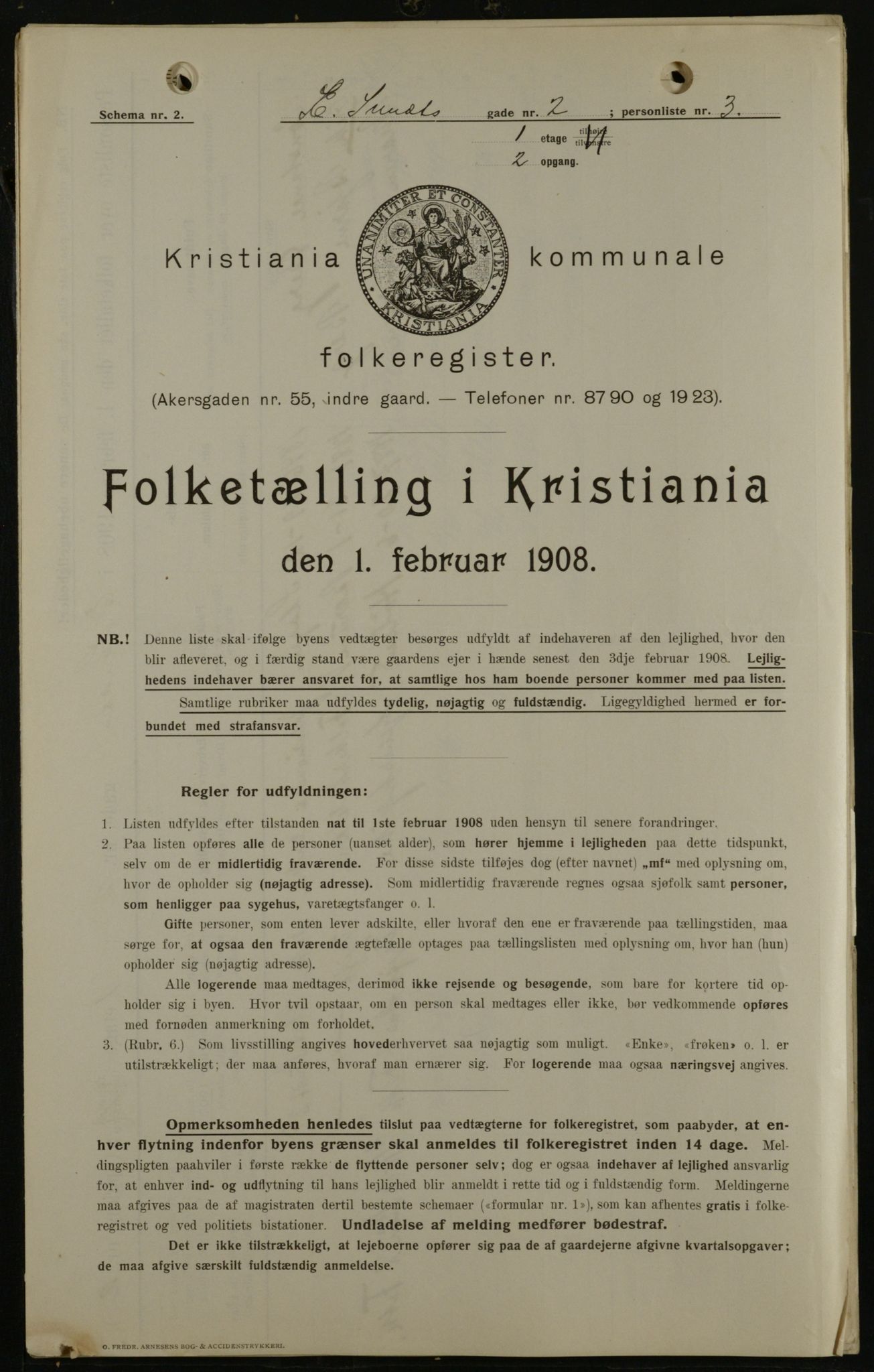 OBA, Municipal Census 1908 for Kristiania, 1908, p. 17342