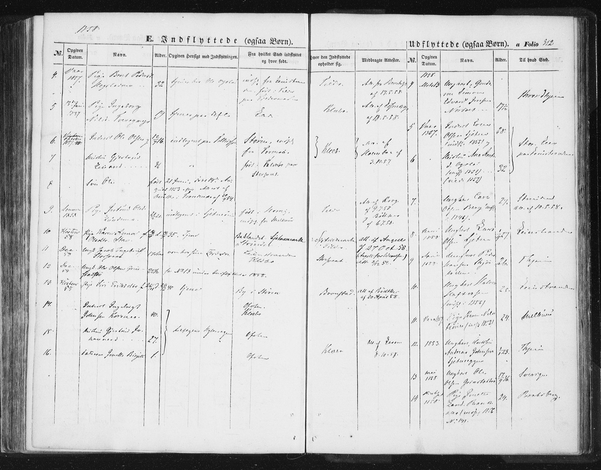 Ministerialprotokoller, klokkerbøker og fødselsregistre - Sør-Trøndelag, SAT/A-1456/618/L0441: Parish register (official) no. 618A05, 1843-1862, p. 312