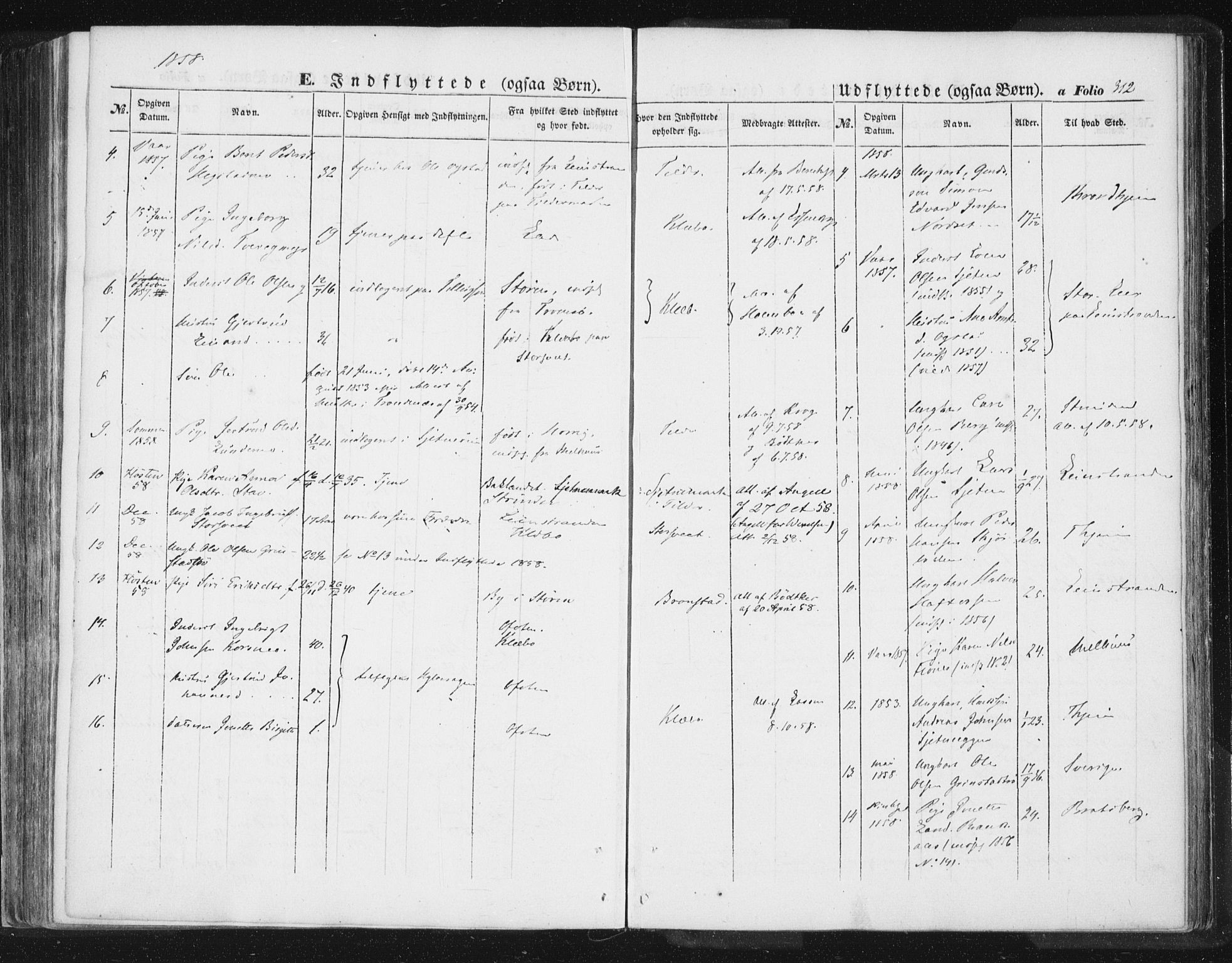 Ministerialprotokoller, klokkerbøker og fødselsregistre - Sør-Trøndelag, AV/SAT-A-1456/618/L0441: Parish register (official) no. 618A05, 1843-1862, p. 312