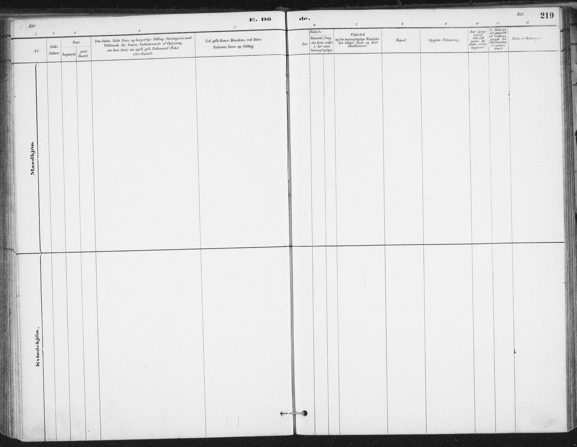 Ministerialprotokoller, klokkerbøker og fødselsregistre - Nordland, AV/SAT-A-1459/838/L0553: Parish register (official) no. 838A11, 1880-1910, p. 219