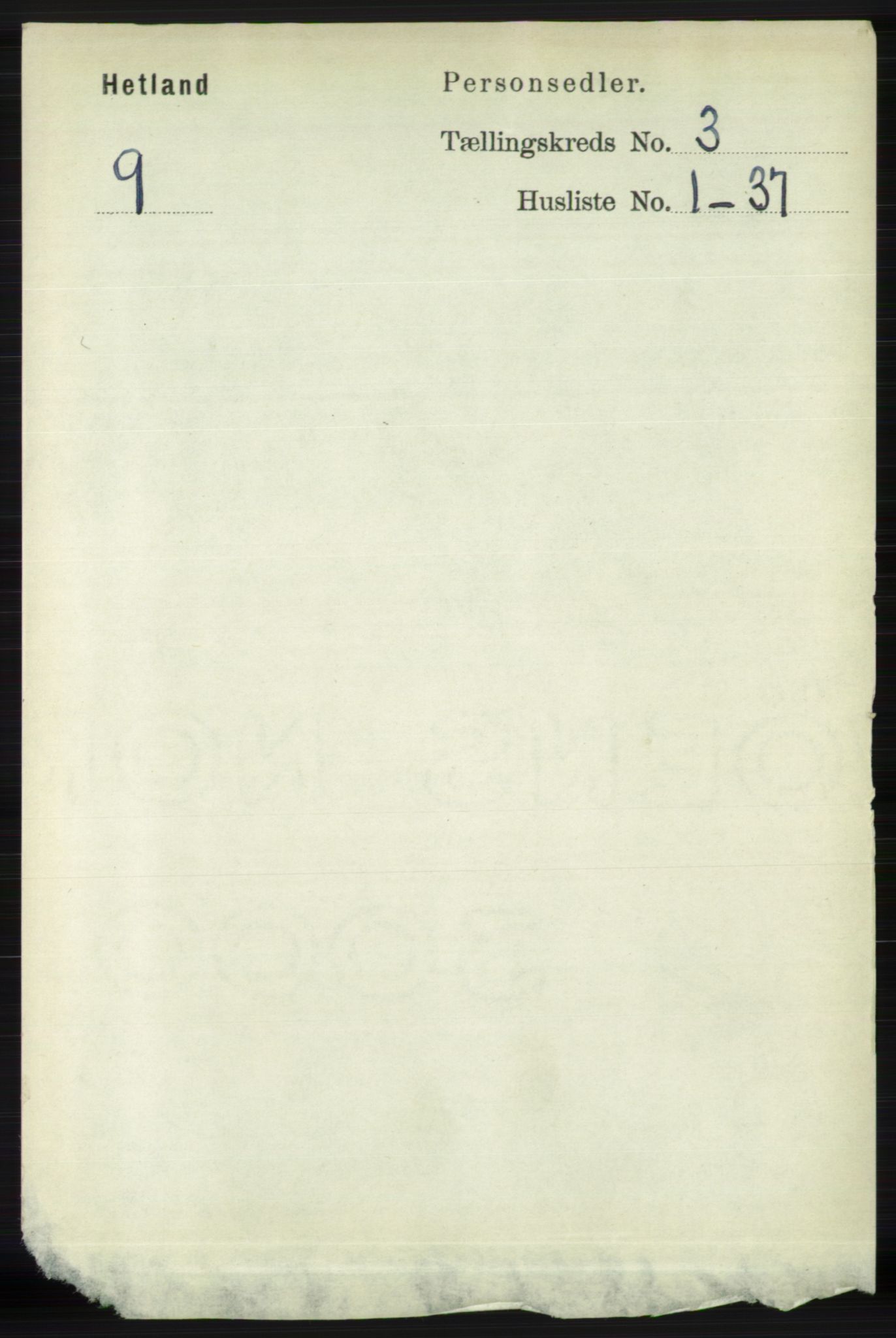 RA, 1891 census for 1126 Hetland, 1891, p. 1138
